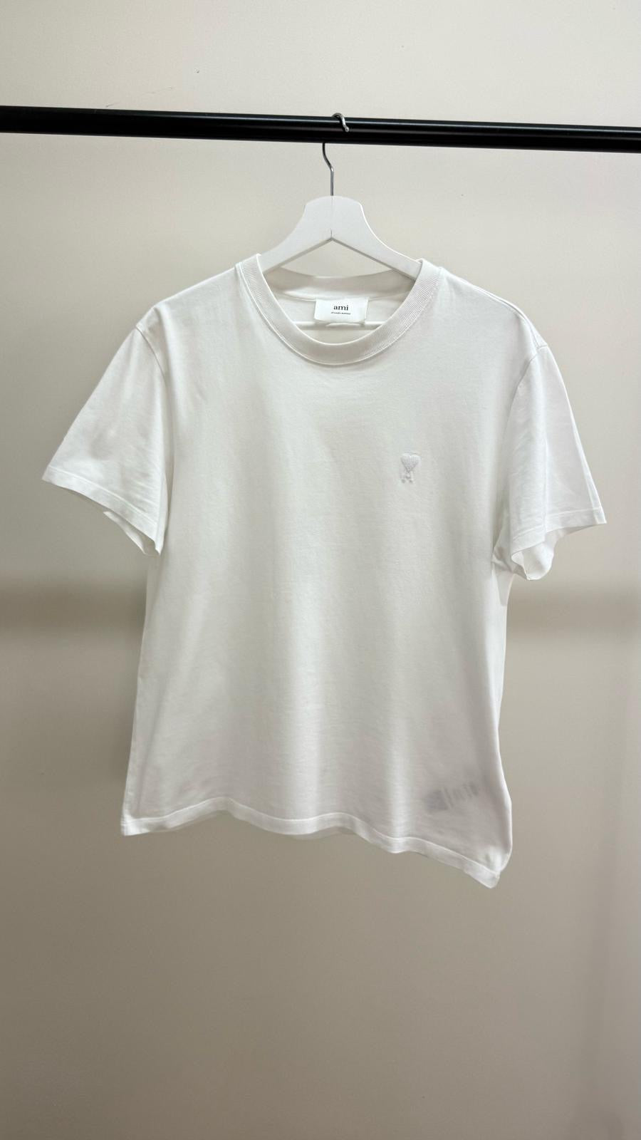 Ami White Heart T-Shirt-Medium