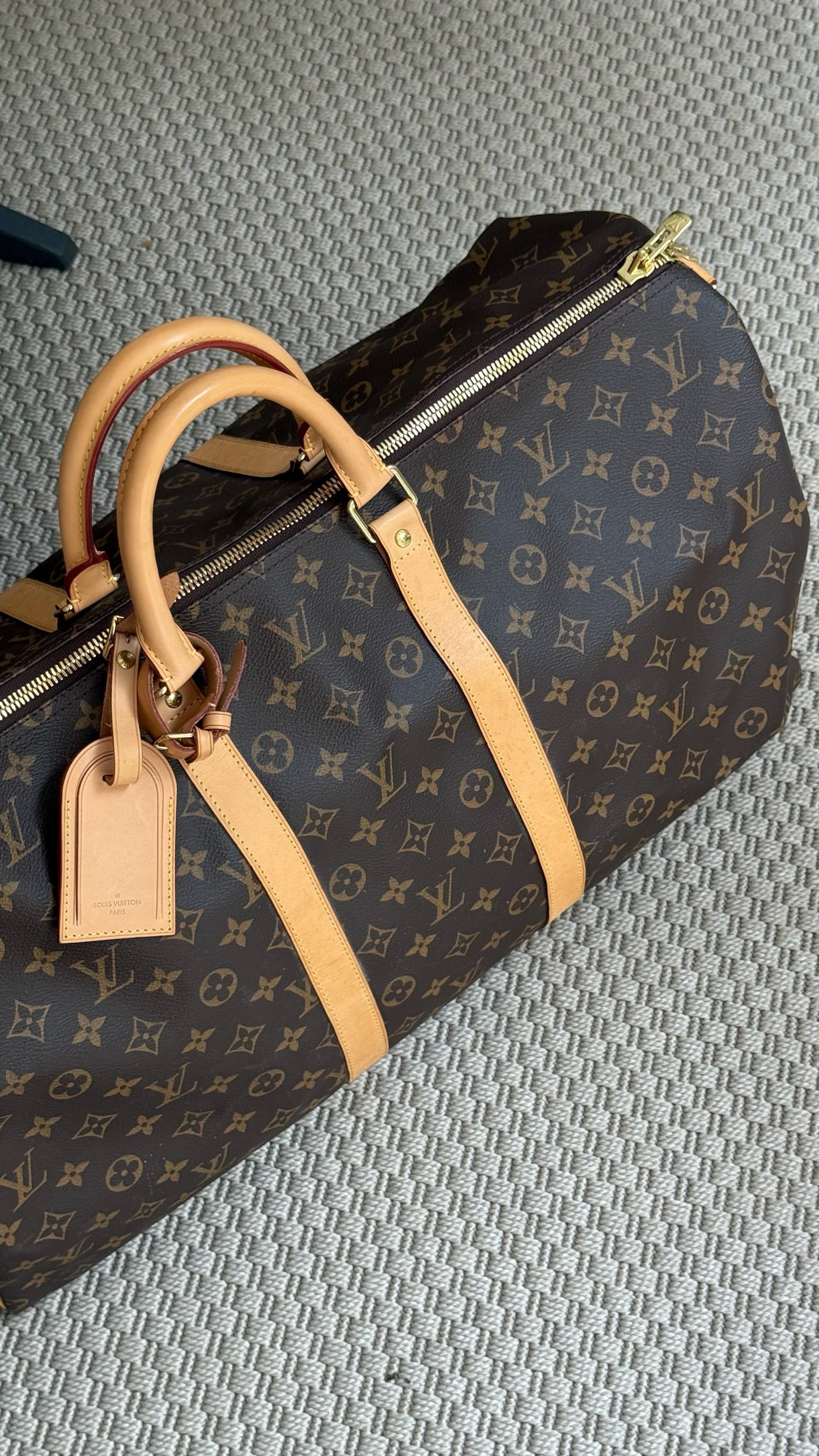 Louis Vuitton Keepall Bandoulière 55 Brown Monogram Bag