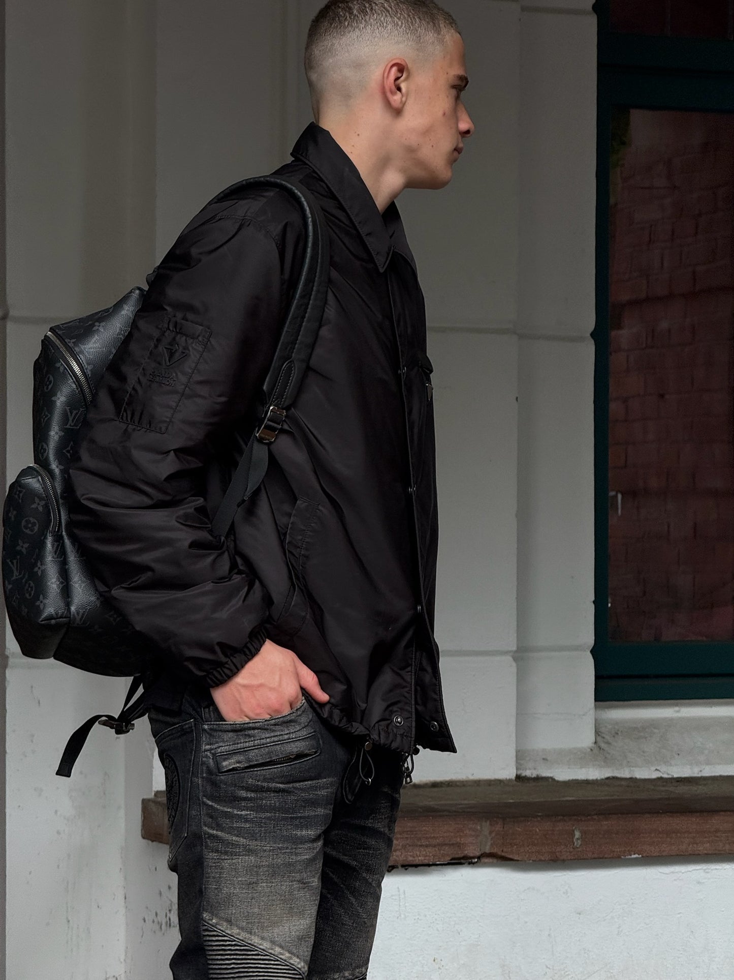 Prada Black Re-Nylon blouson Zip Up Jacket -52/XL