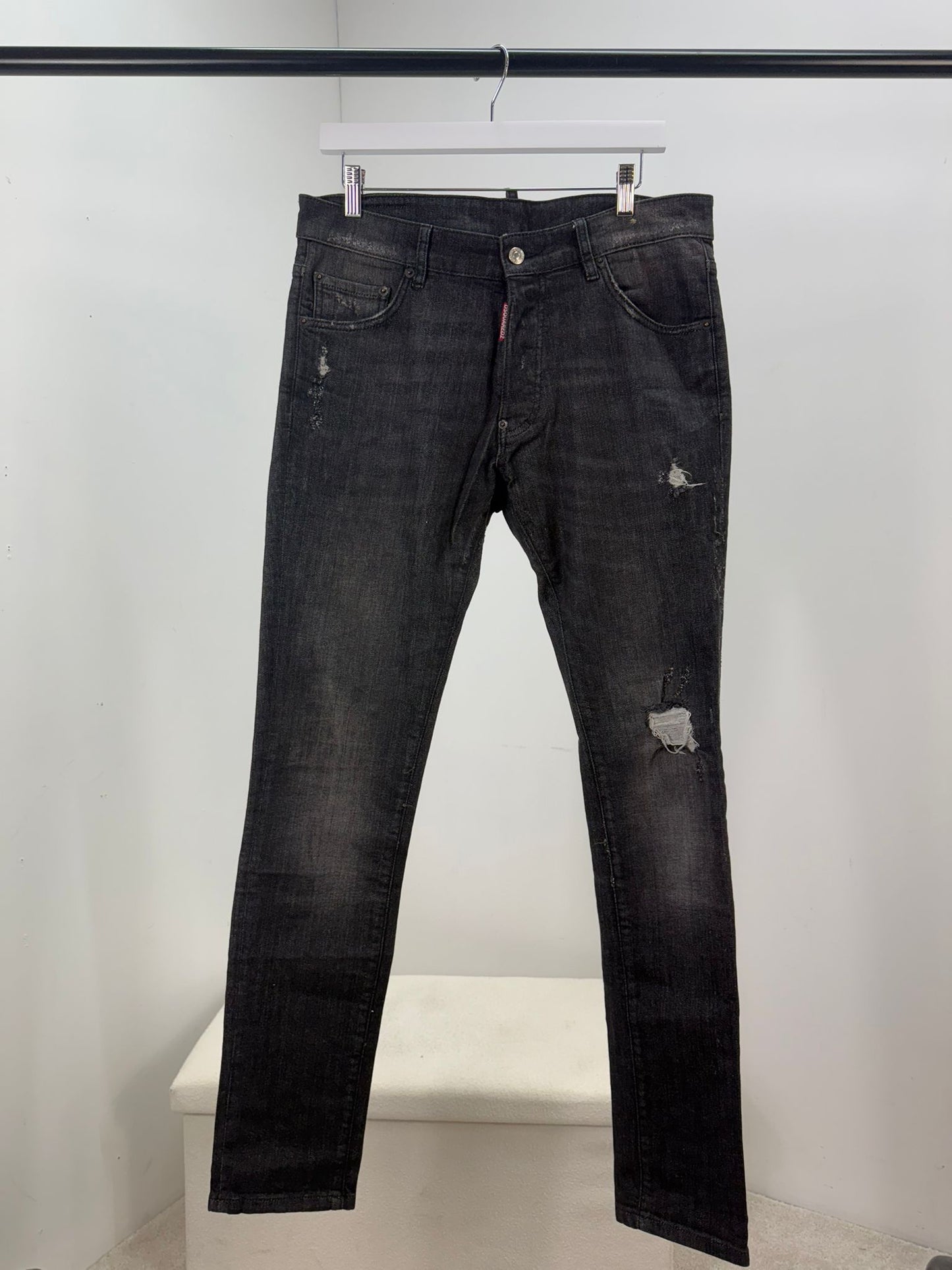 Dsquared2 Black Ripped Jeans - 50