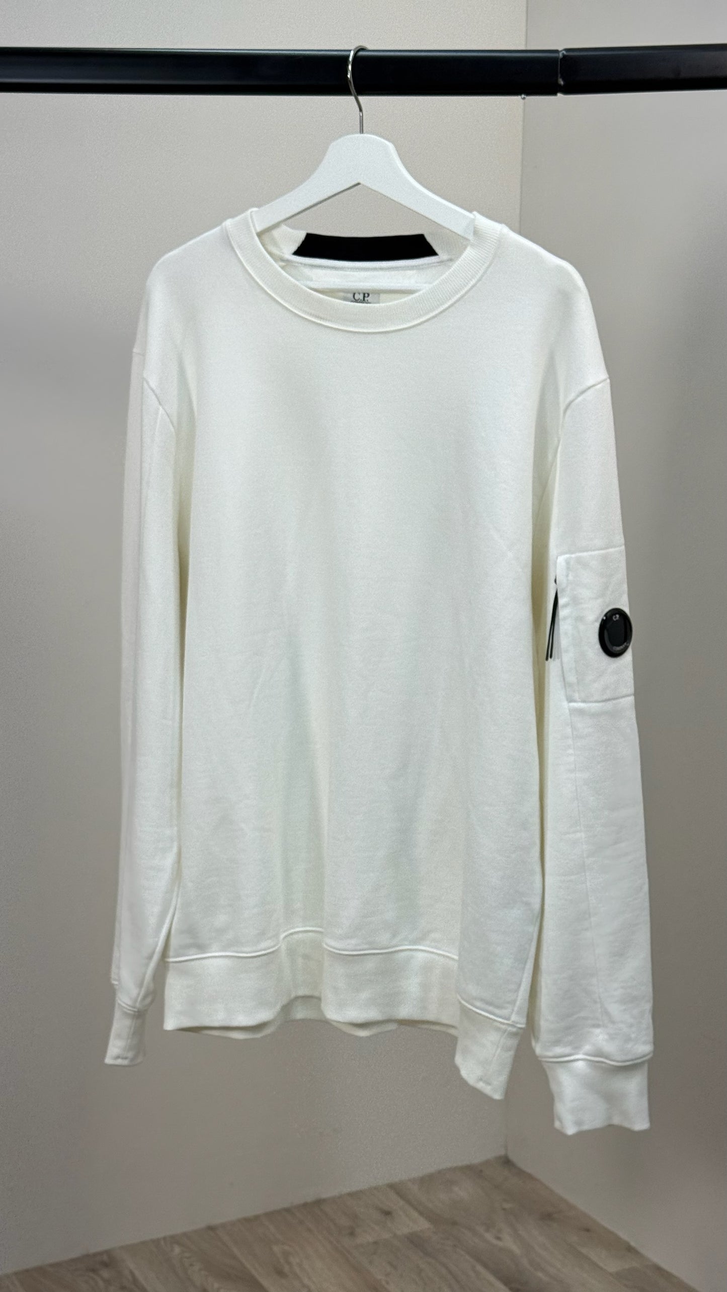 CP Company White Badge Logo Jumper - XXL