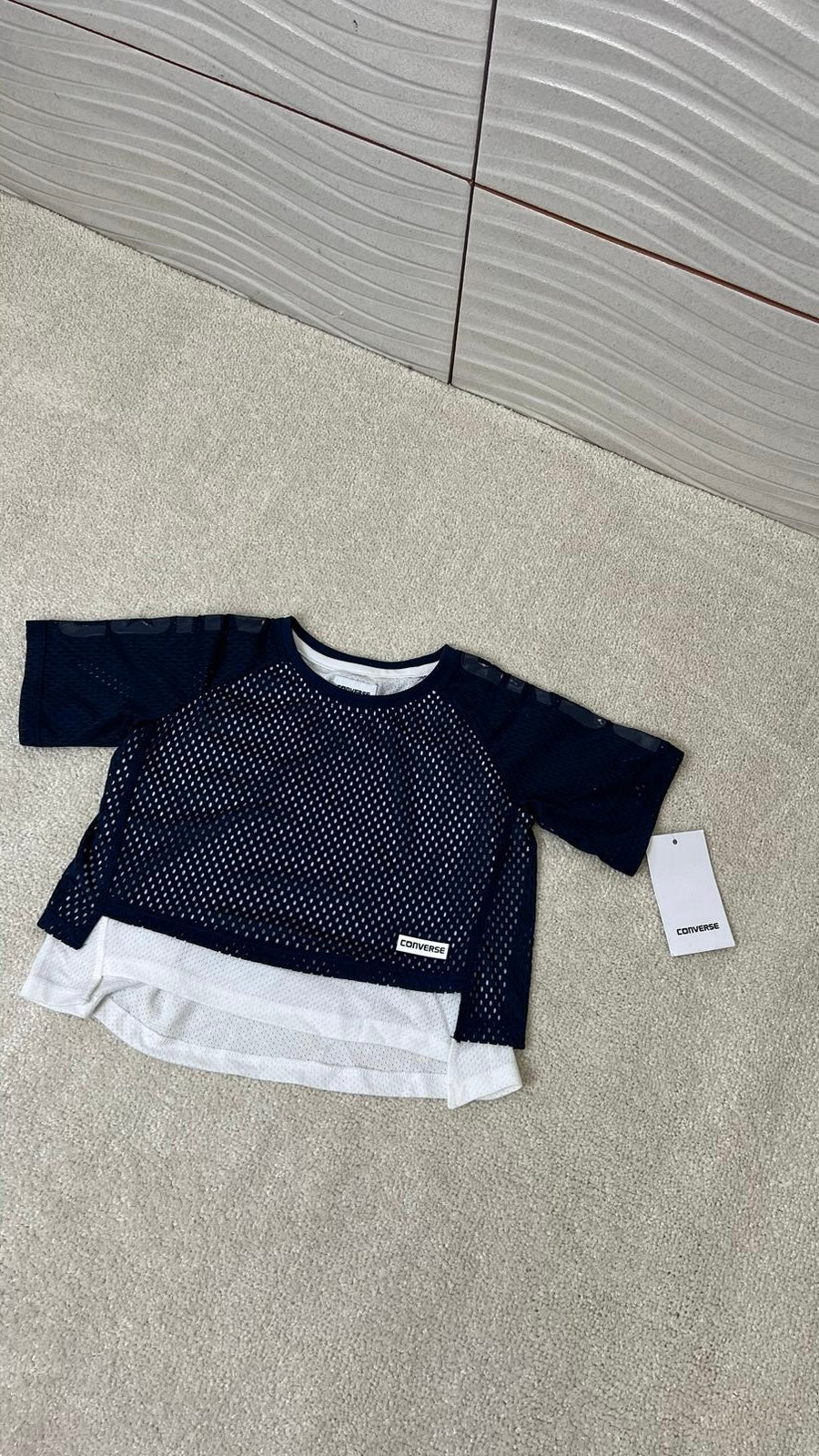 Kids Converse Girls Double layer Mesh T-Shirt (New In Tags Age 4/5)