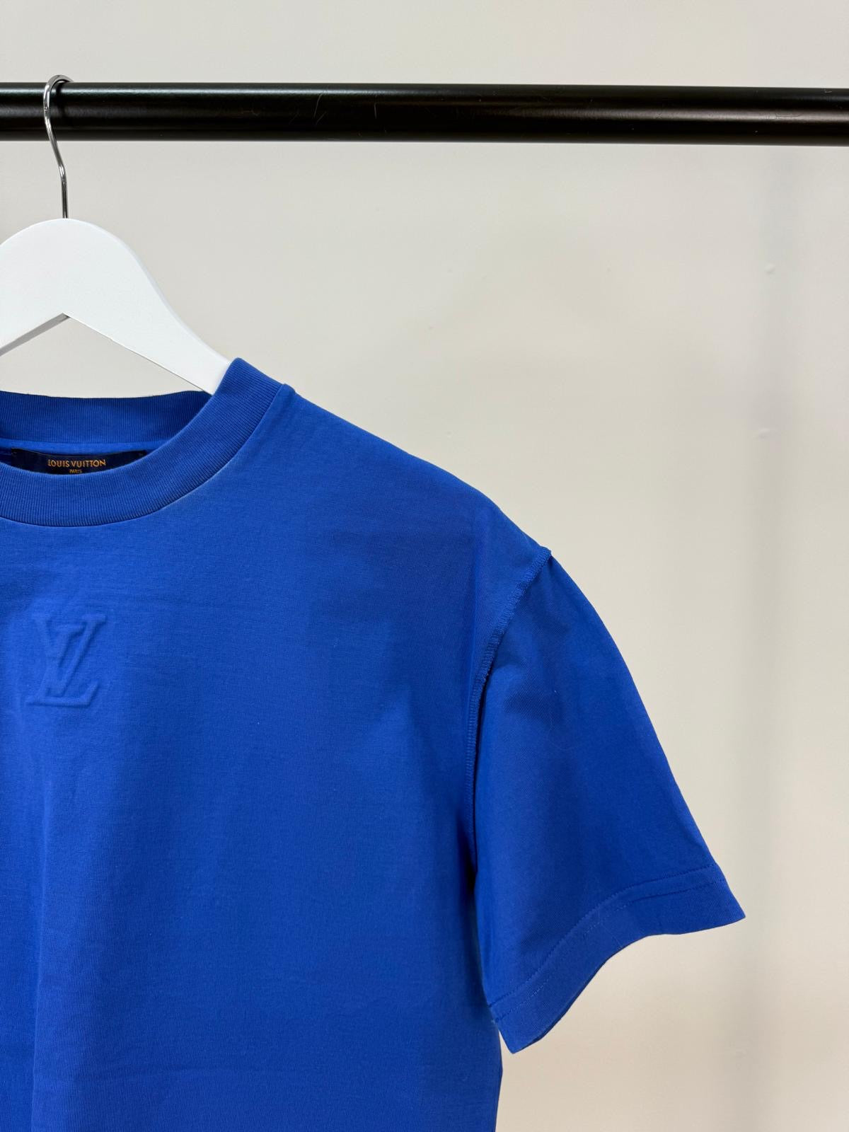 Louis Vuitton Blue LV Embossed Logo on Back T-Shirt - XS