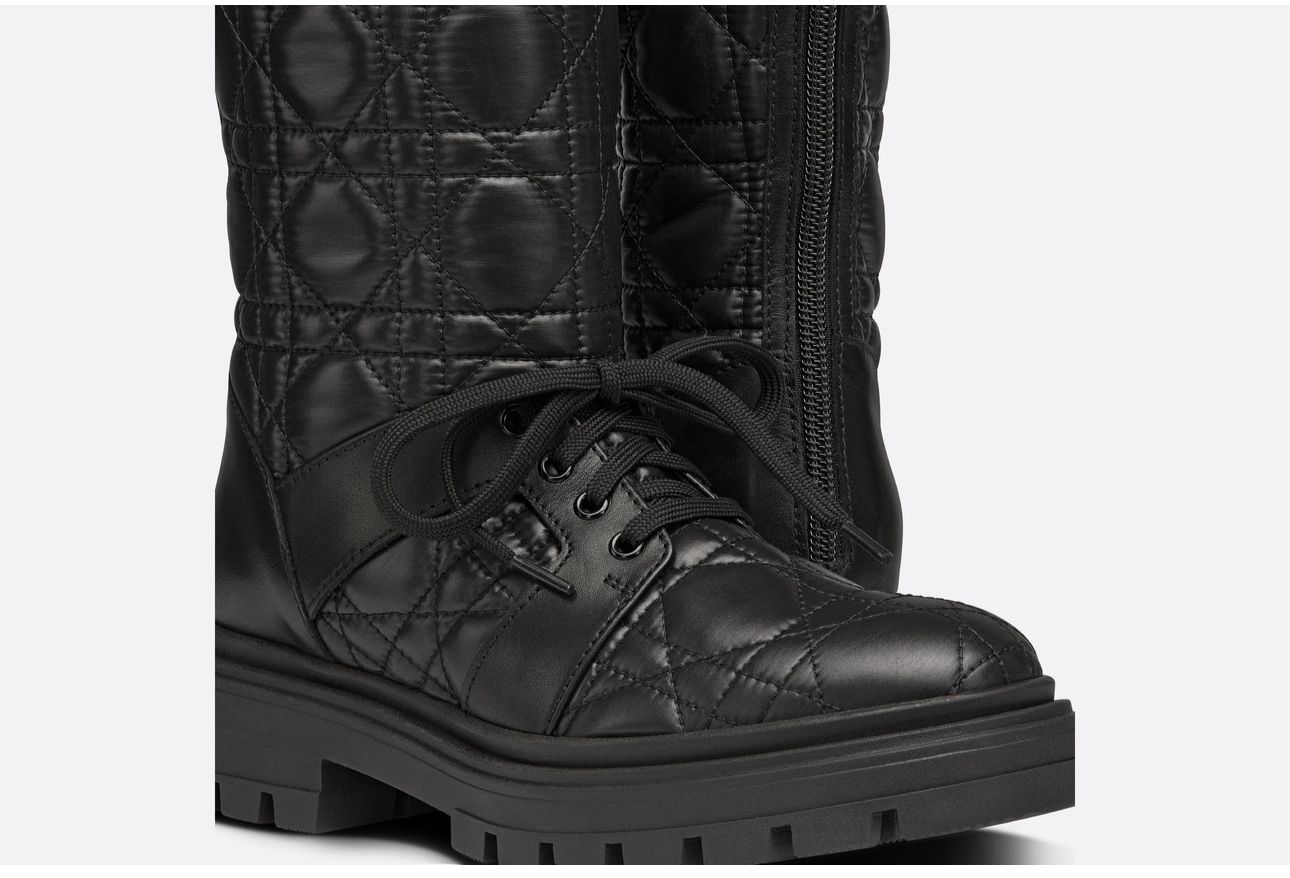 Kids Dior Black Cannage Technical Fabric Boots- Eu 33/ UK 1