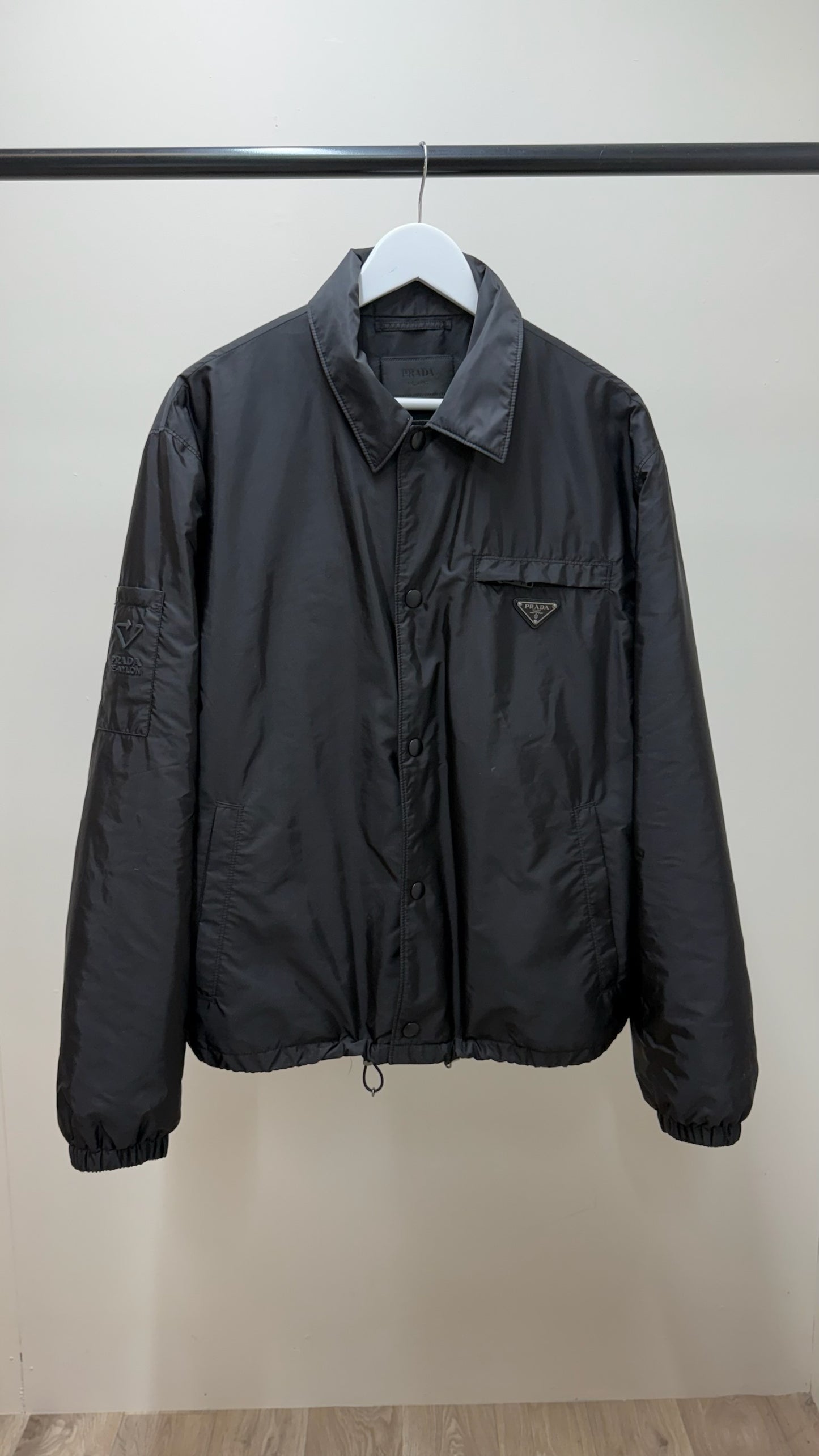 Prada Black Re-Nylon blouson Zip Up Jacket -52/XL