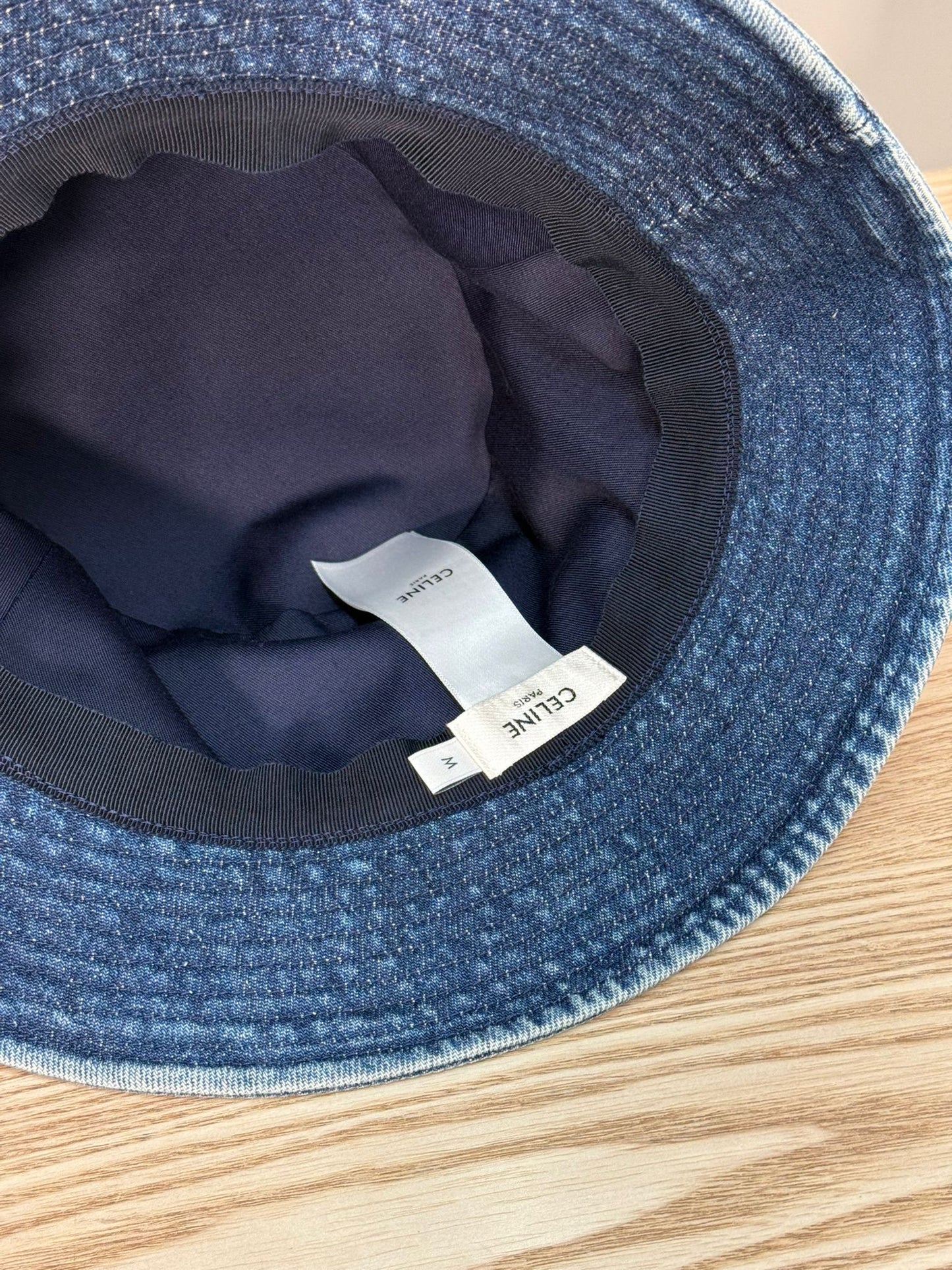 Celine Denim Logo Bucket Hat - Medium