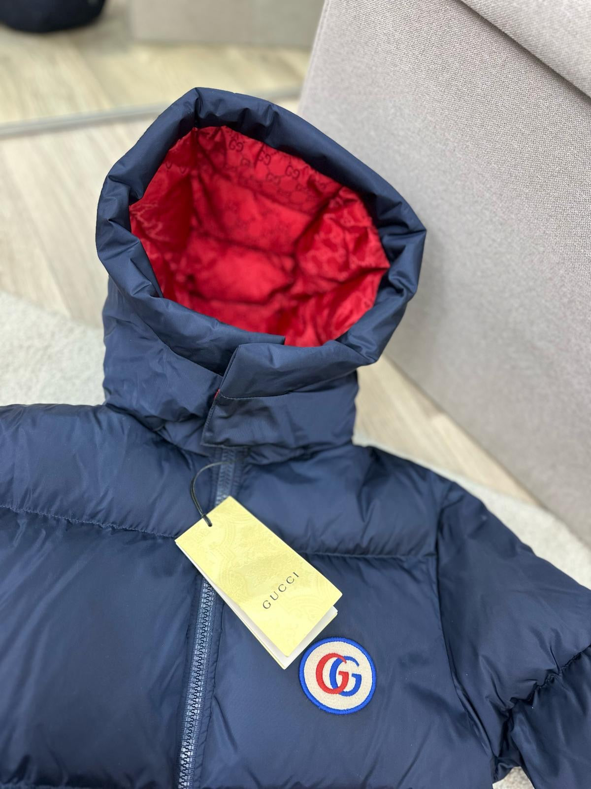 Gucci Navy GG Padded Coat - New in Tags Age 8