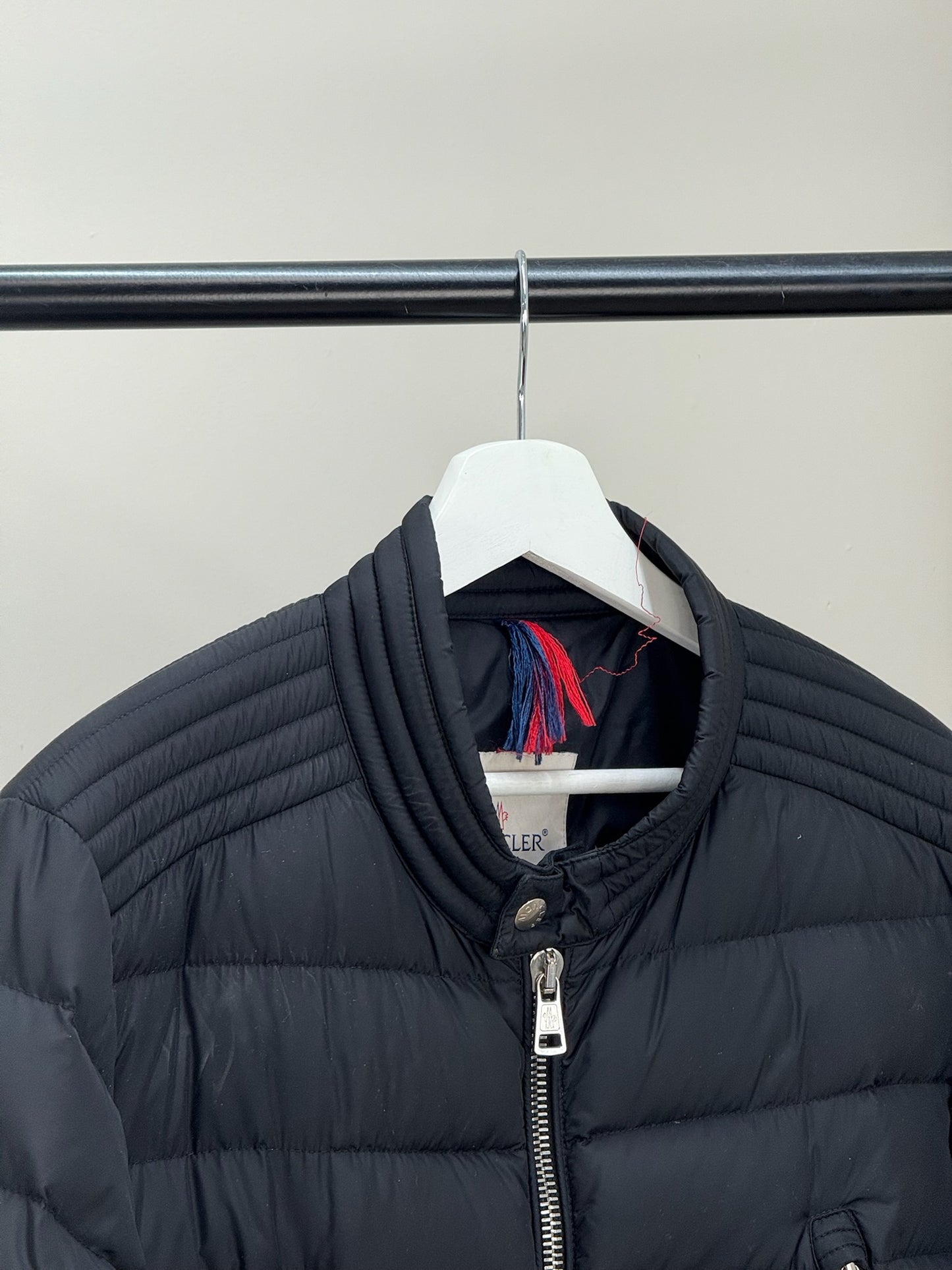 Moncler Black Zip Up Aubin Shell Padded Jacket - 4/Large