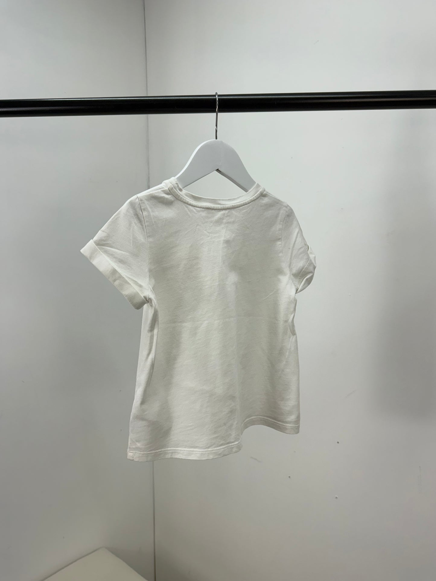Kids Chloe White Heart Logo T-Shirt - Age 6
