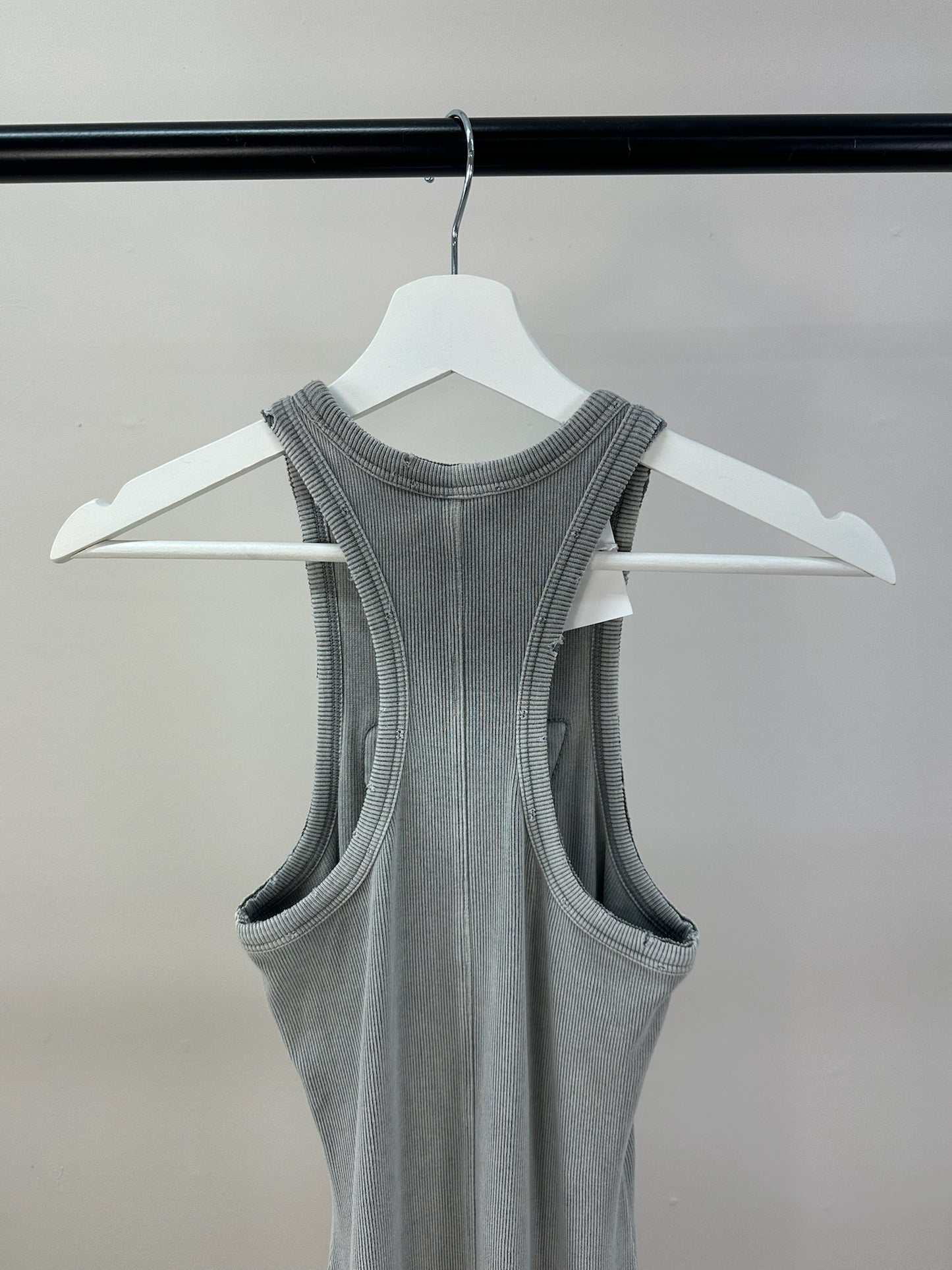 Alexander Wang Grey Ribbed WANG Maxi Dress-New In Tags 10/Small