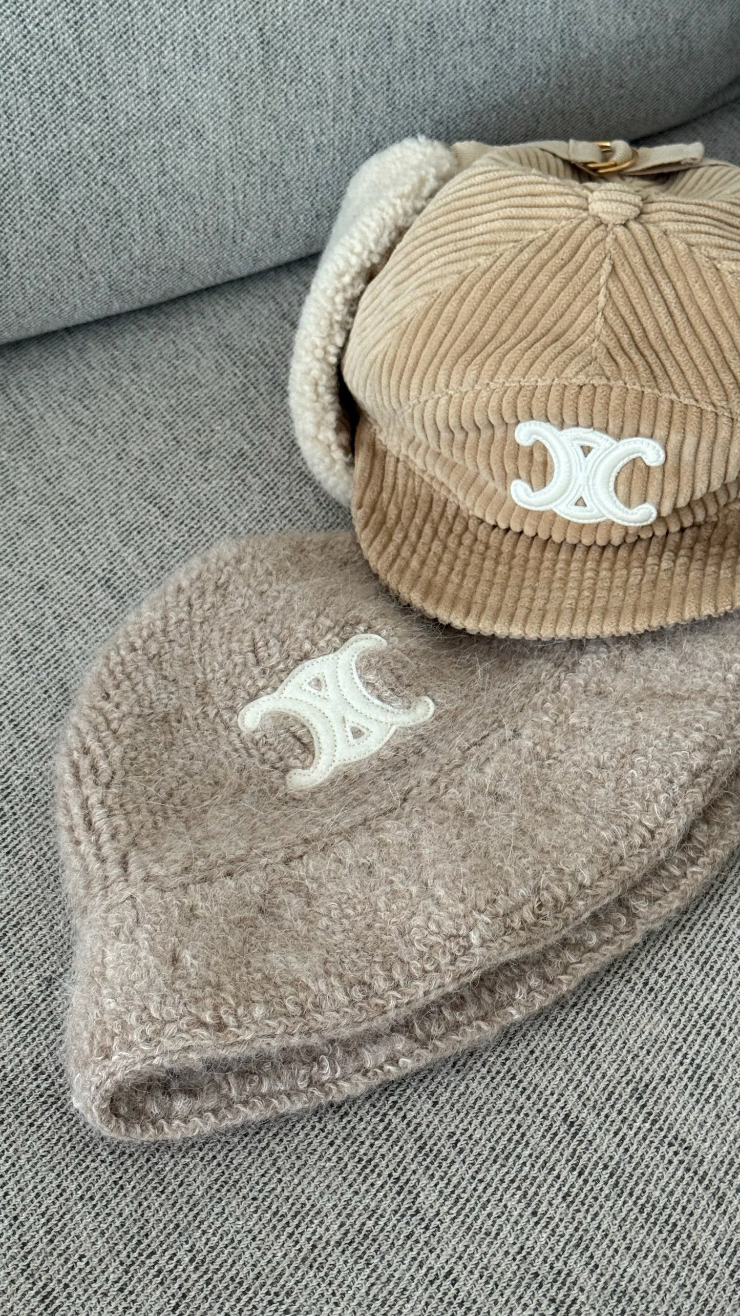 Celine Triomphe Shapka in shearling Hat