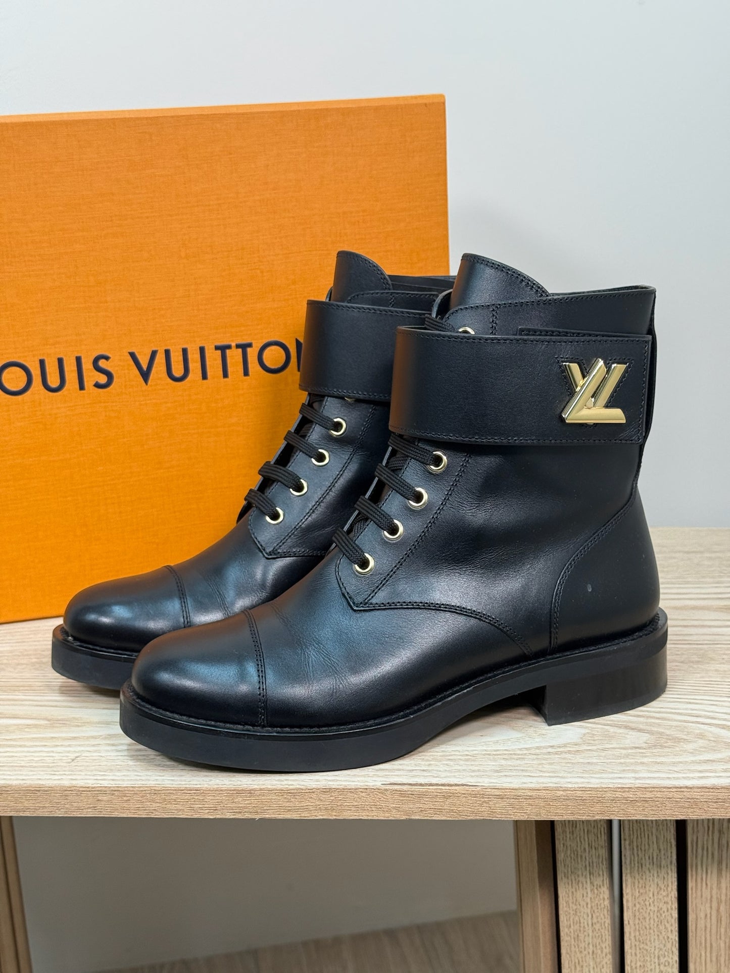 Louis Vuitton Black Wonderland Flat Ranger Boot-UK5
