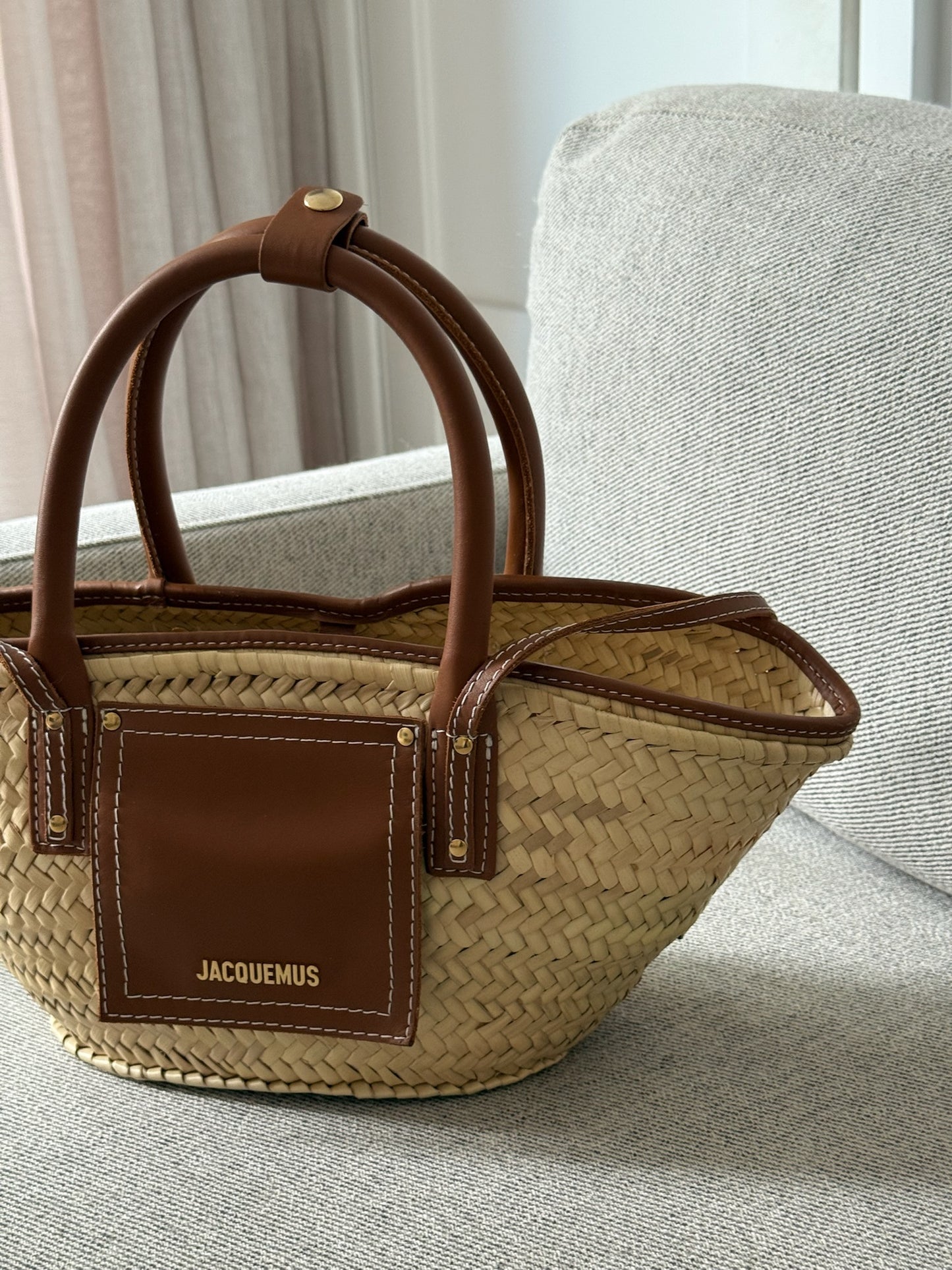 Jacquemus Le Panier Soli Logo Detailed Tote Bag