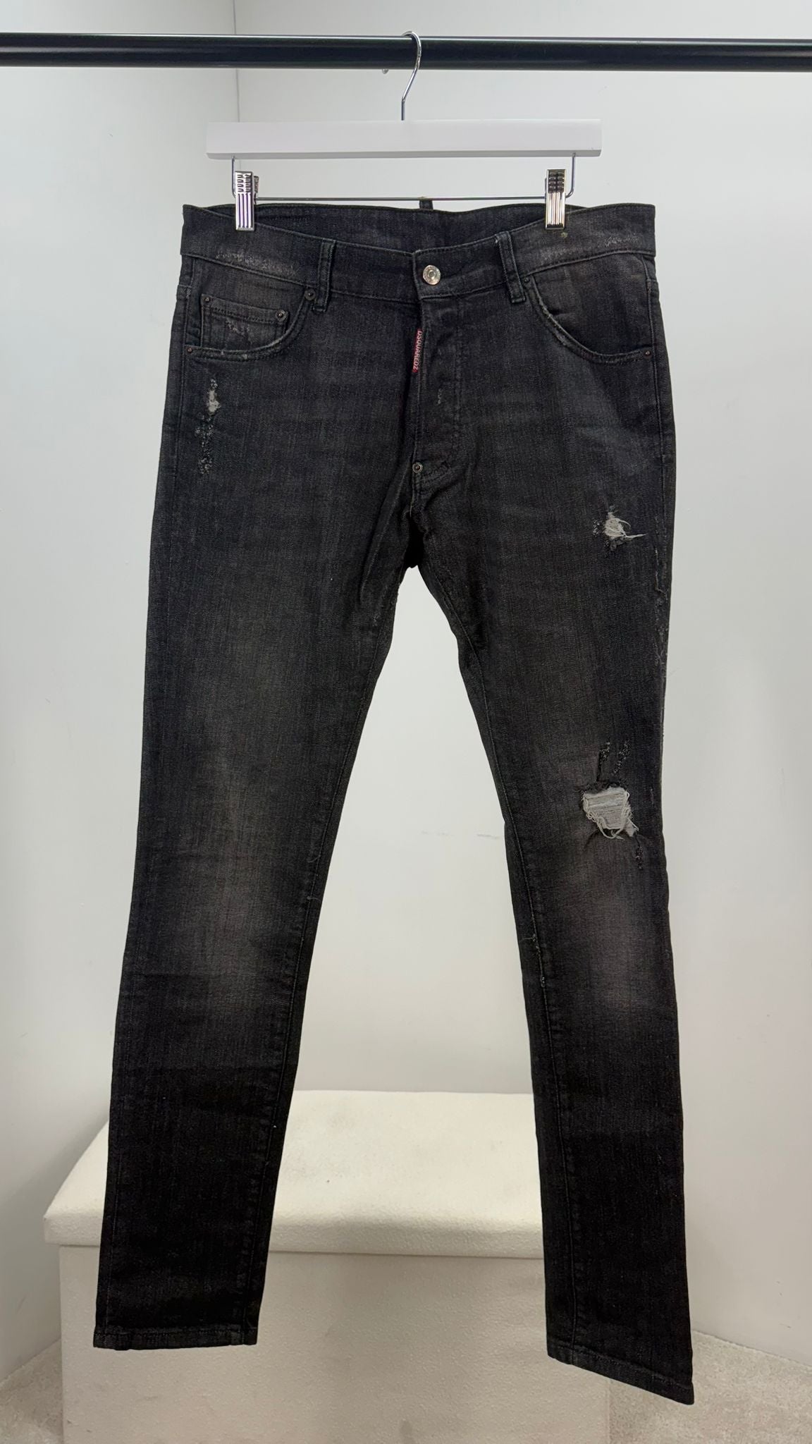 Dsquared2 Black Ripped Jeans - 50