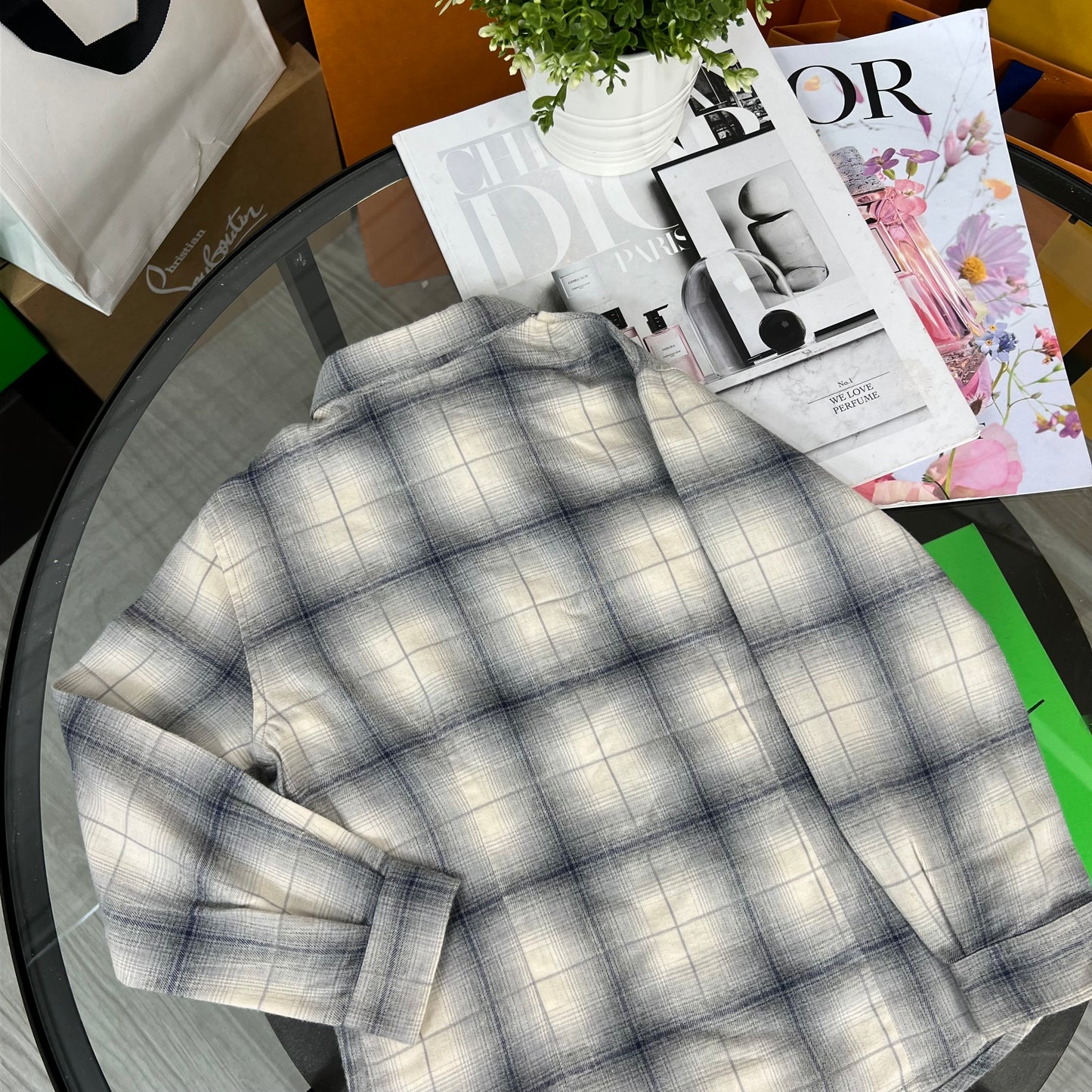 Kids Bonpoint Blue Check Shirt (Age 4)