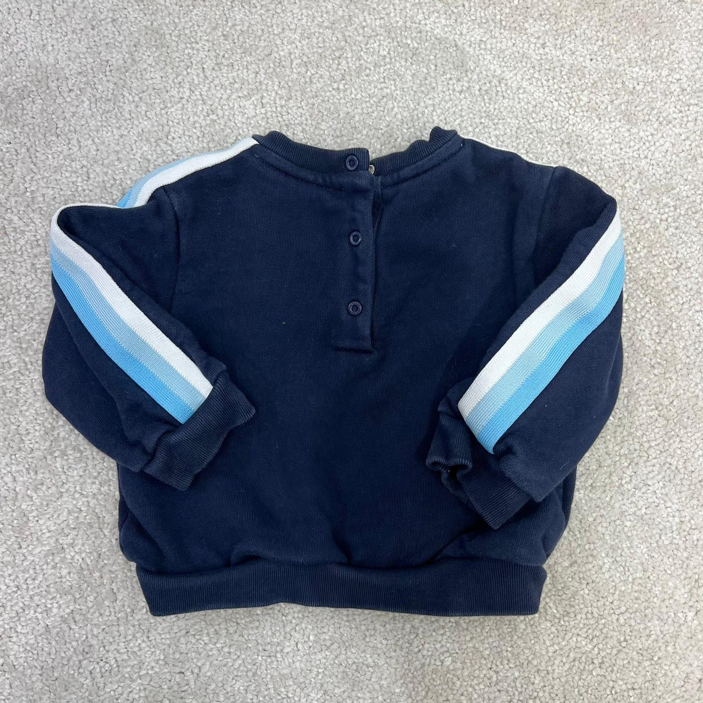 Kids Fendi White Blue Logo Jumper - 12M