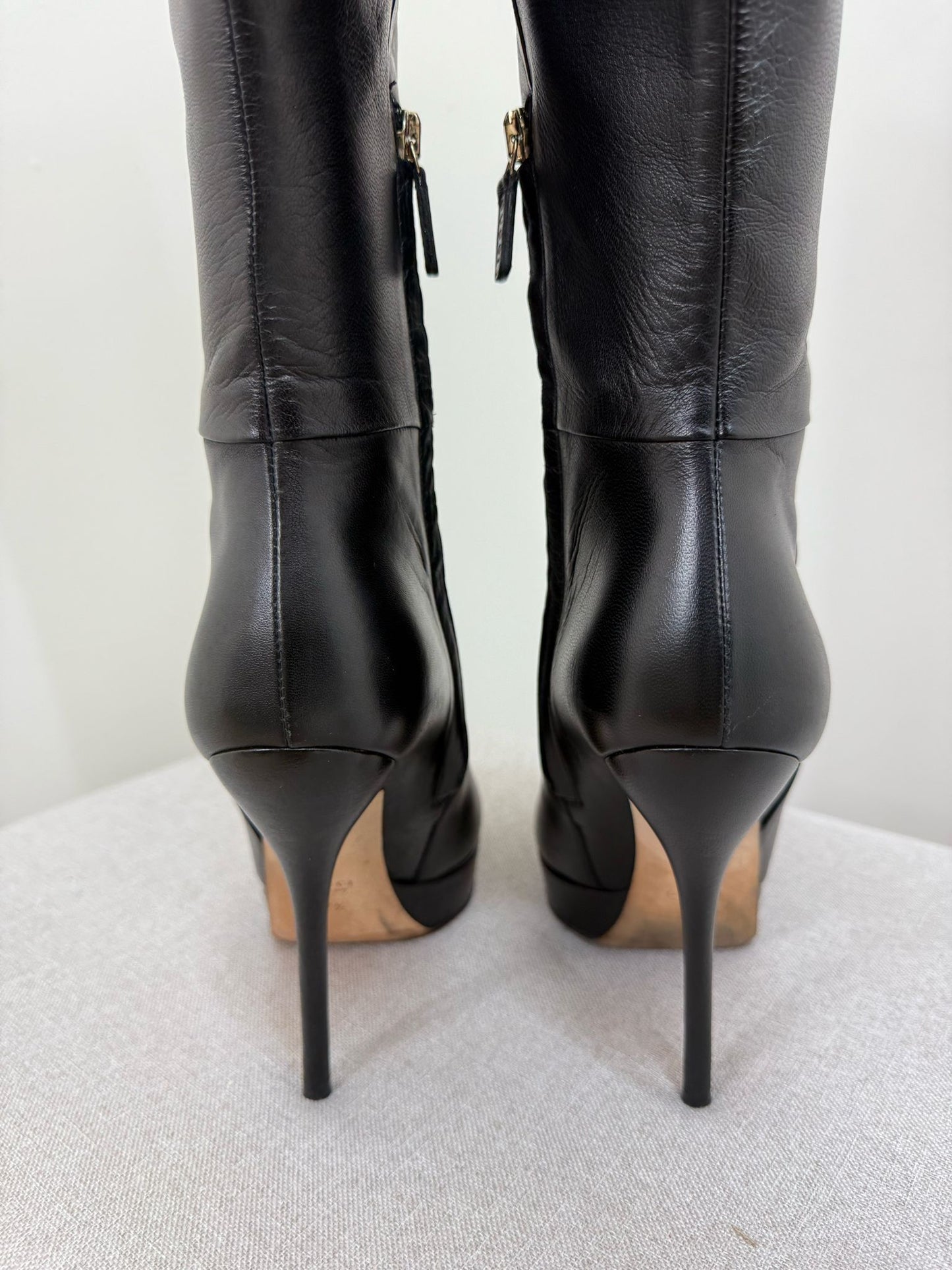 Gucci Black Leather Knee High Boot's - UK 4.5