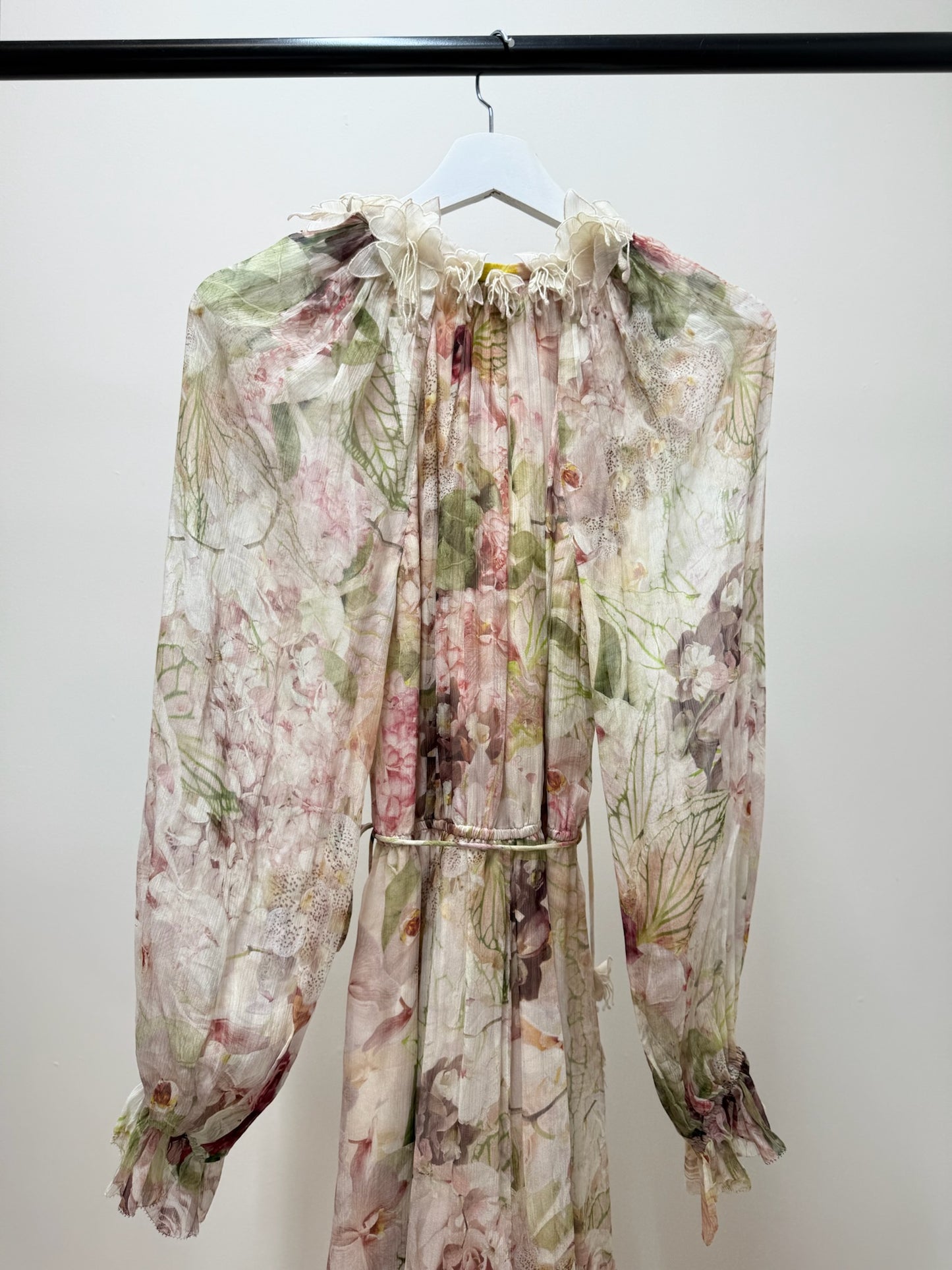 Zimmermann Cream Purple Flower 'Dancer Flutter' Playsuit- New In Tags SIZE 1-UK 8/10