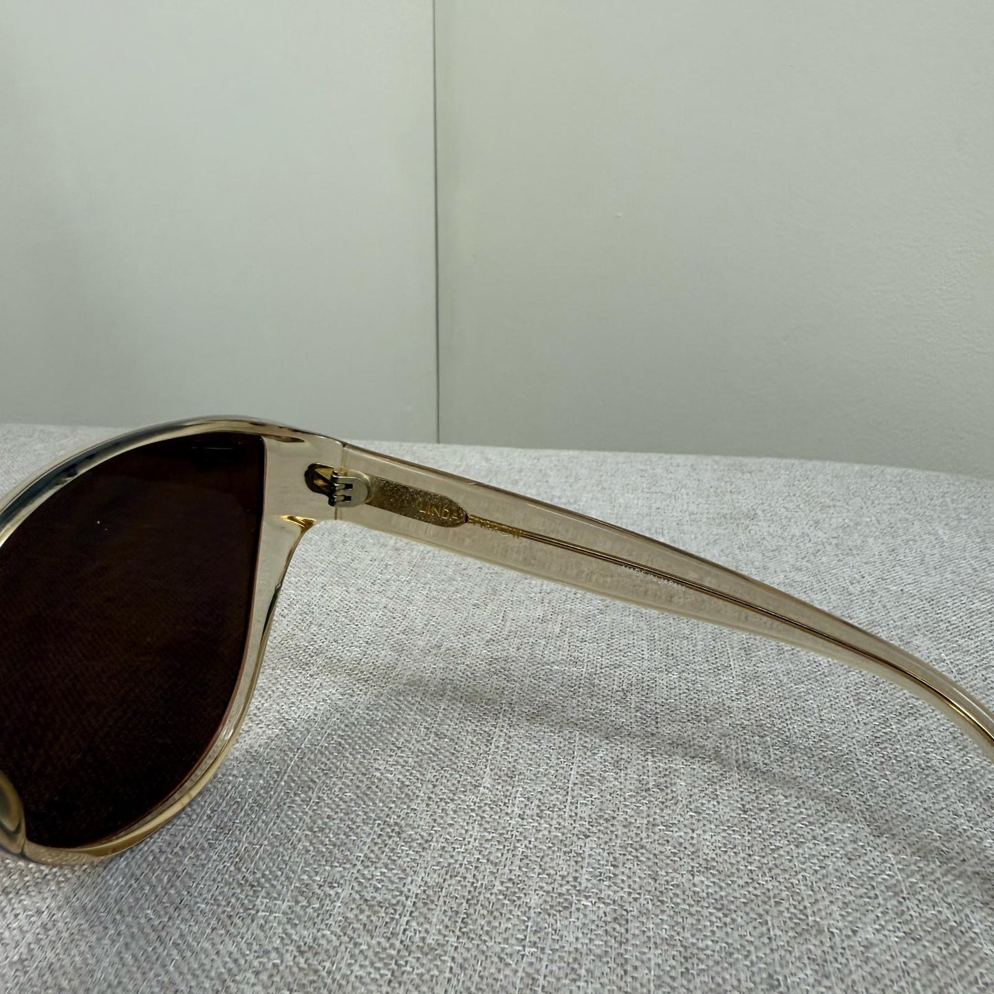 Linda Farrow Gold Cateye Oversize Sunglass’s