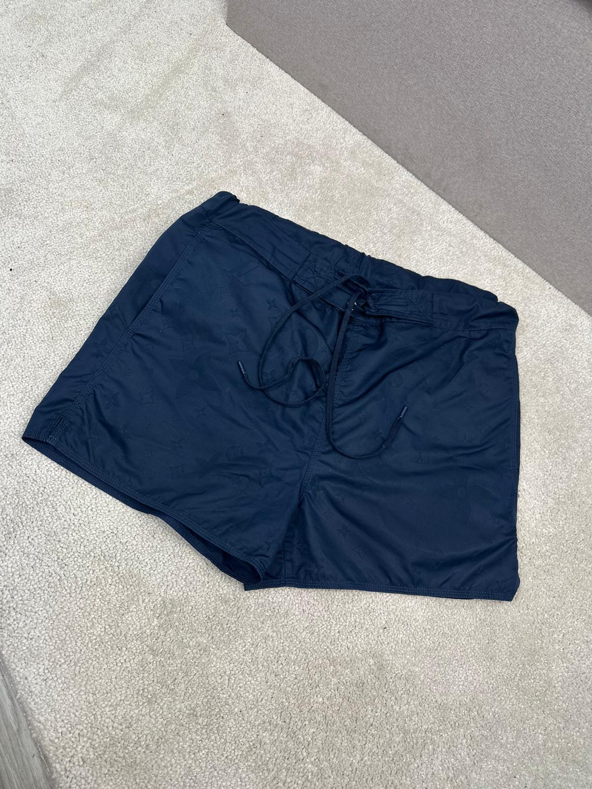 Louis Vuitton Navy Damier Signature Swimshorts - Medium