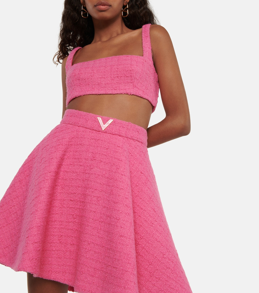 Valentino Pink Tweed Bralette UK12