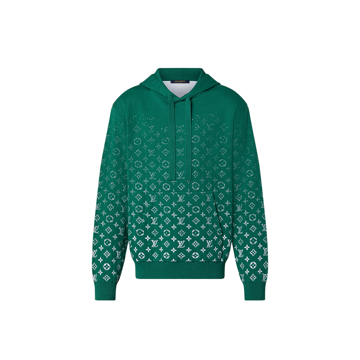 Louis Vuitton Green Gradient Cotton Monogram Hoodie-Small