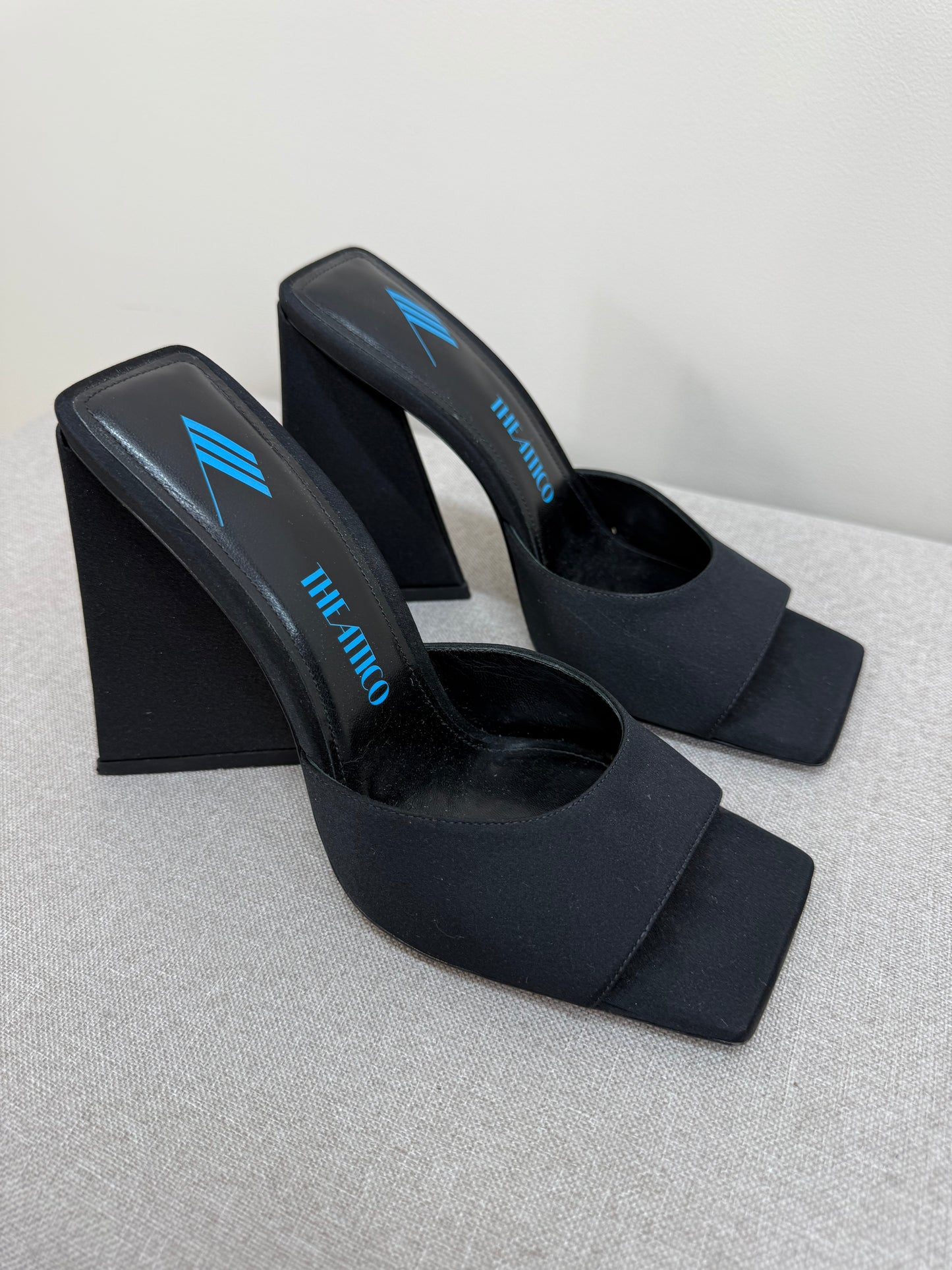 THE ATTICO Cheope black suede mules - UK 4.5