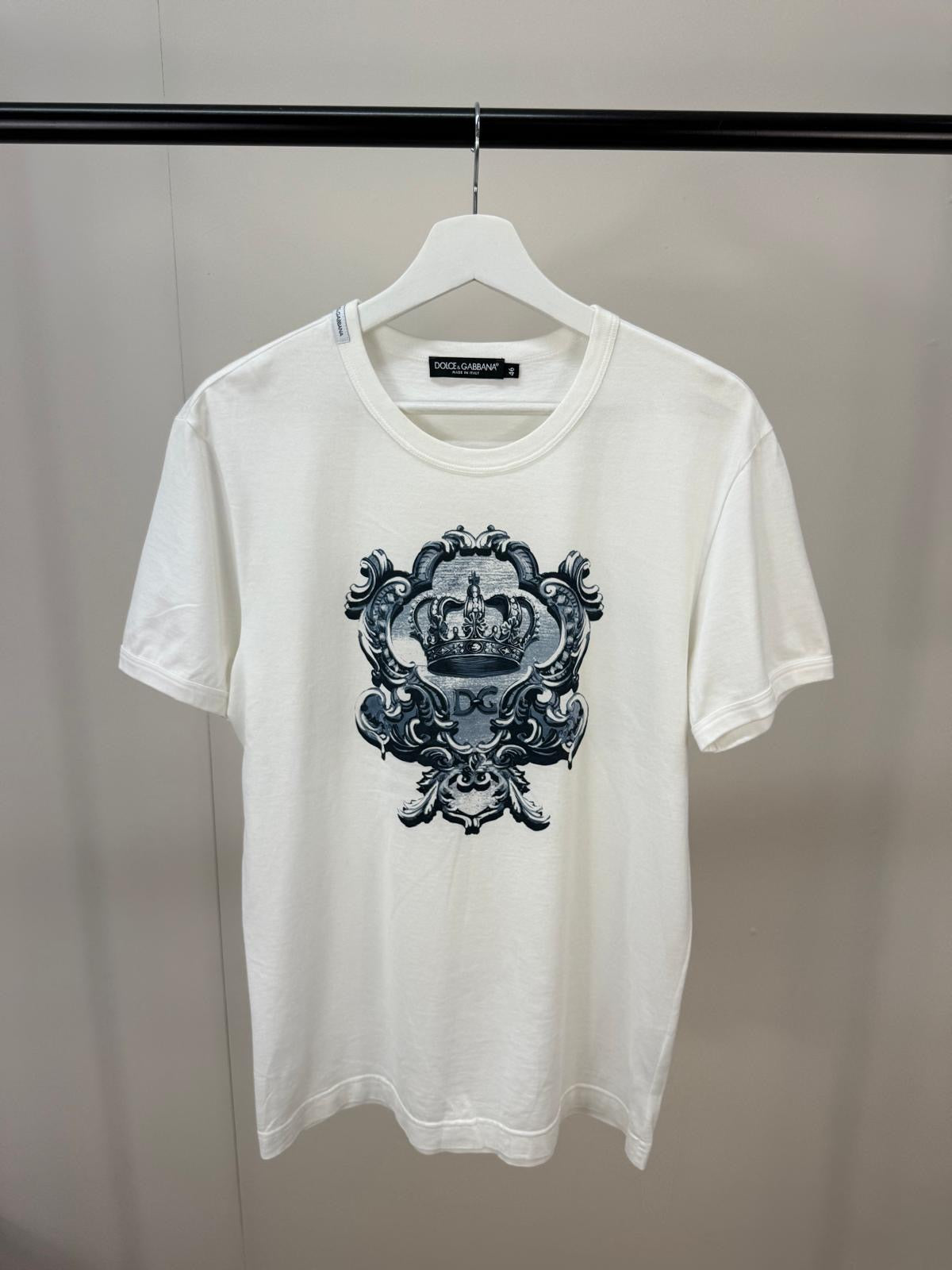 Dolce & Gabbana Blue Crown T-Shirt - 46, UK Small