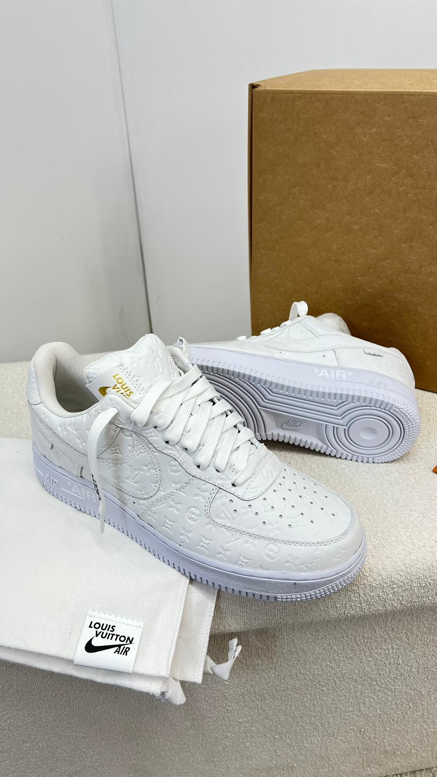 Louis Vuitton And Nike White "Air Force 1" By Virgil Abloh - Brand New In Box US 8/ UK 7.5
