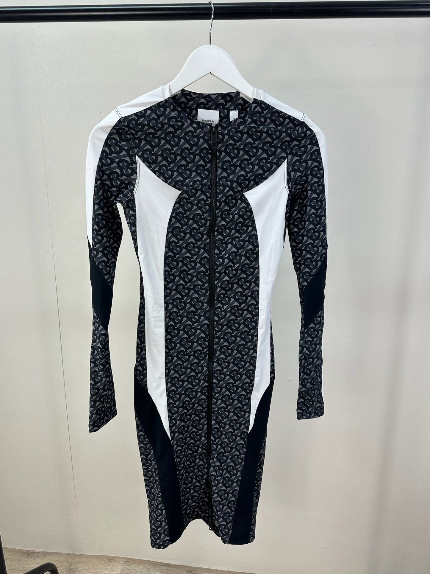 Burberry Burberry Zip Adaline Monogram Logo Dress- XS
