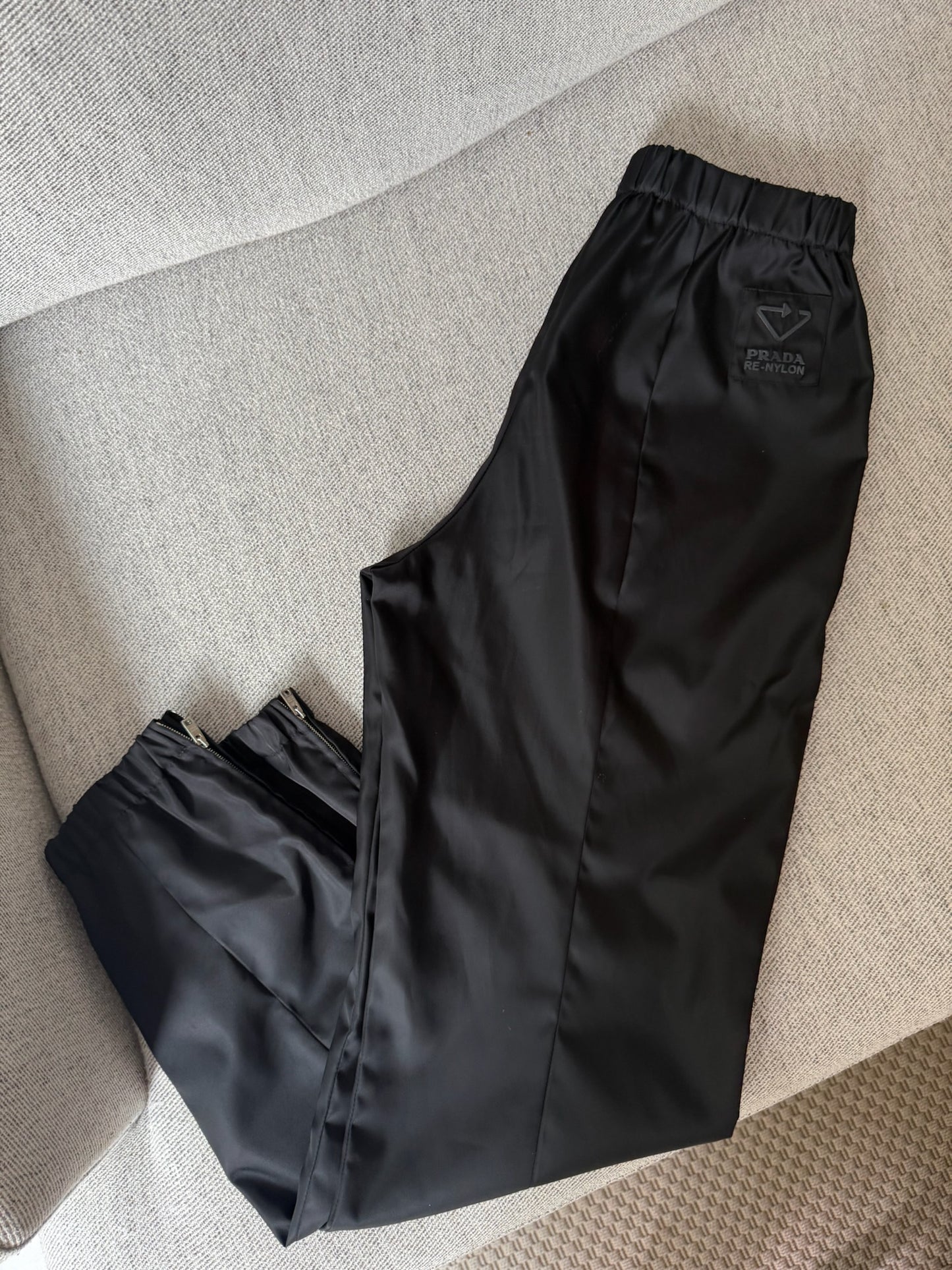 Prada Straight-Leg Re-Nylon Gabardine Trousers-42/Small