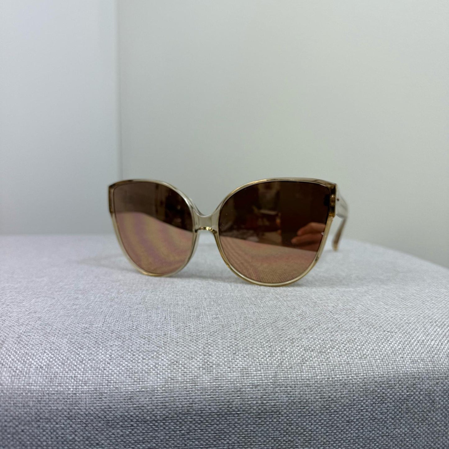 Linda Farrow Gold Cateye Oversize Sunglass’s