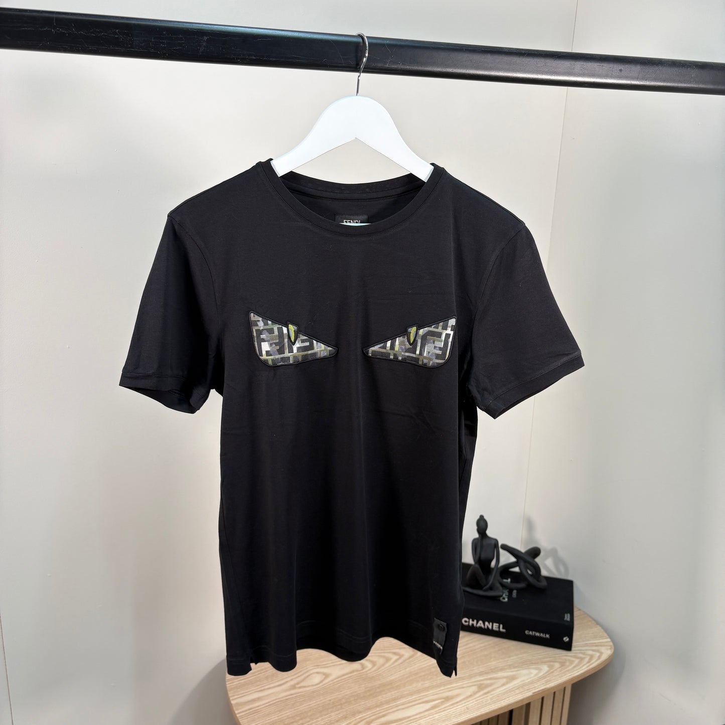 Fendi Black FF Bug Eye T-Shirt – UK Small
