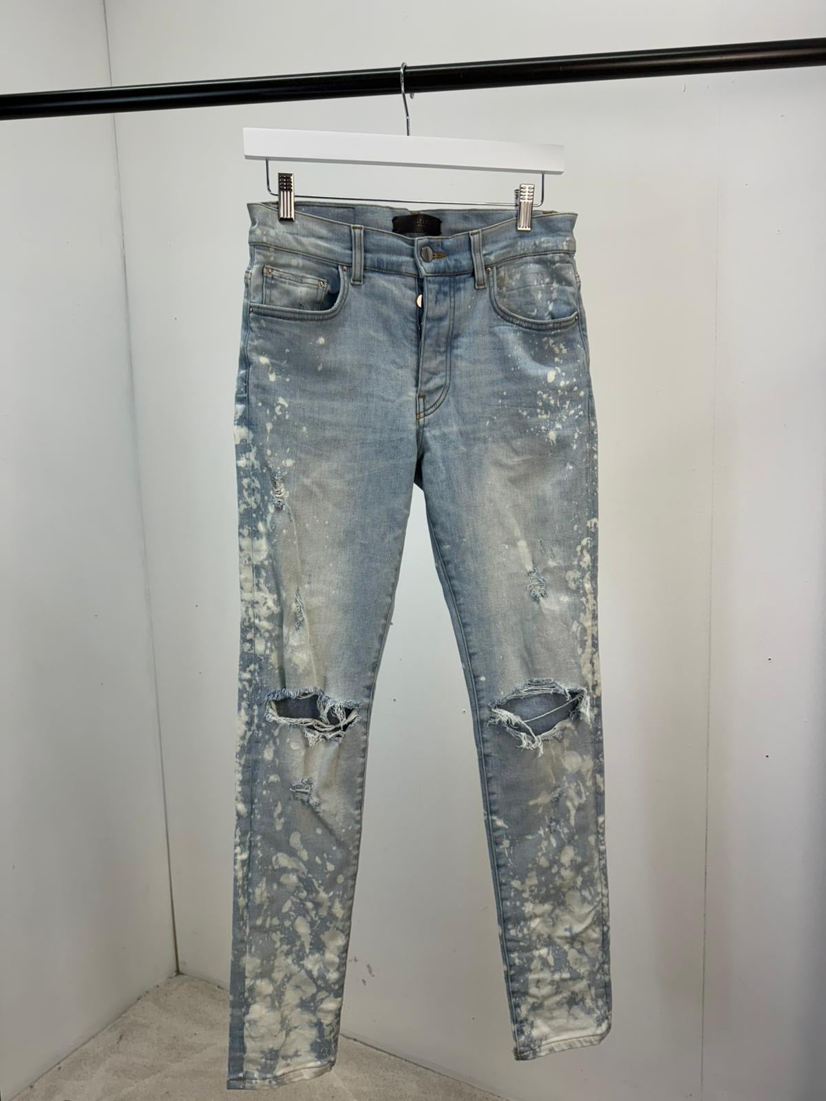 Amiri Light Blue Bleached Jeans -30