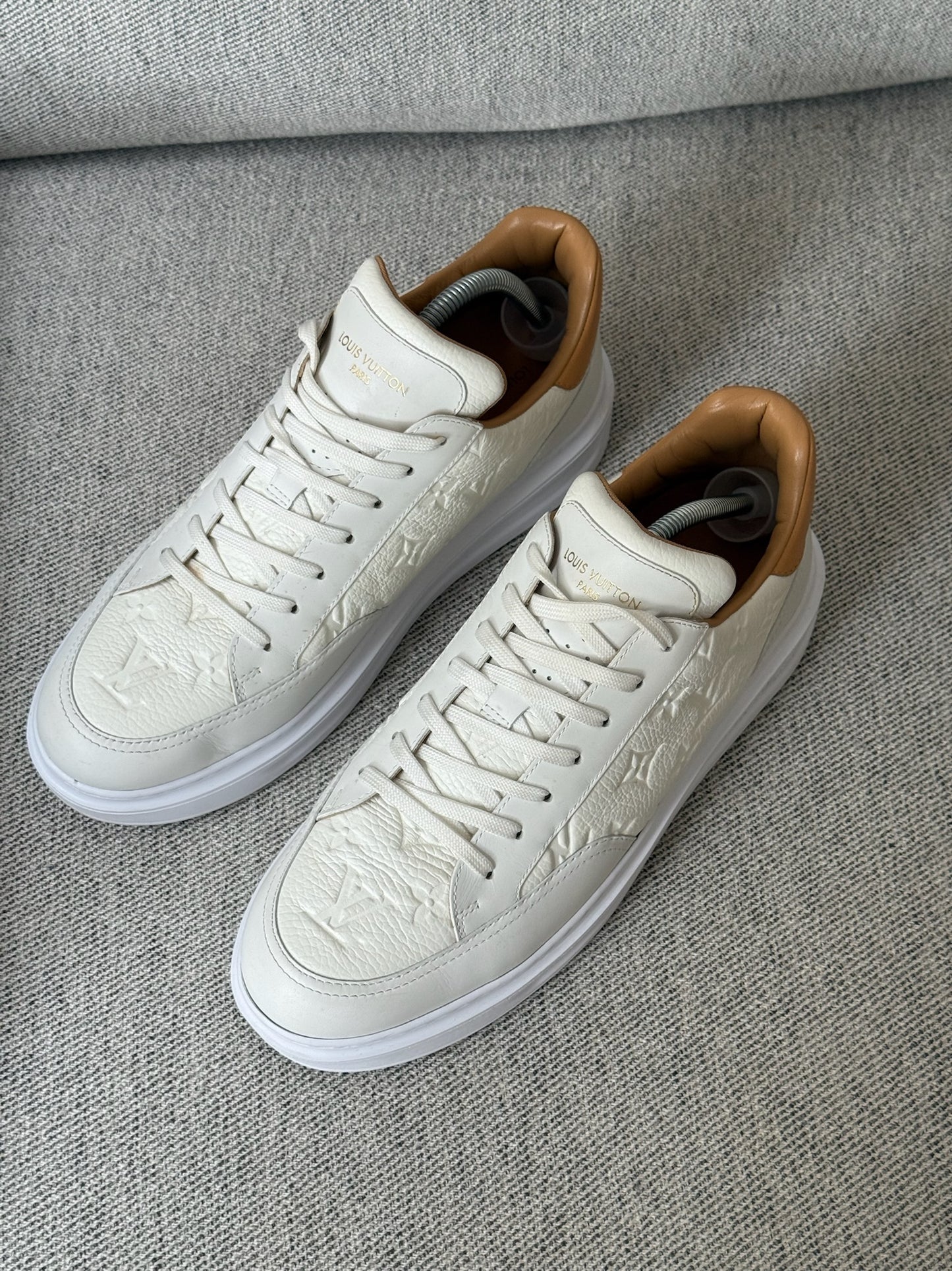 Louis Vuitton White Beverley Hills Trainers UK 8.5
