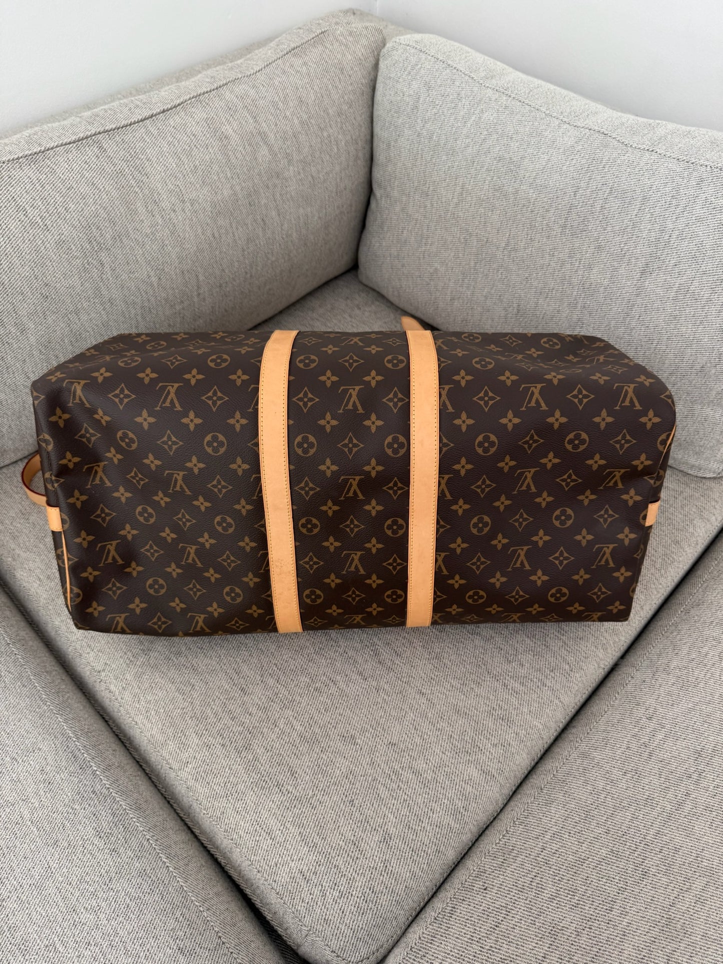 Louis Vuitton Keepall Bandoulière 55 Brown Monogram Bag