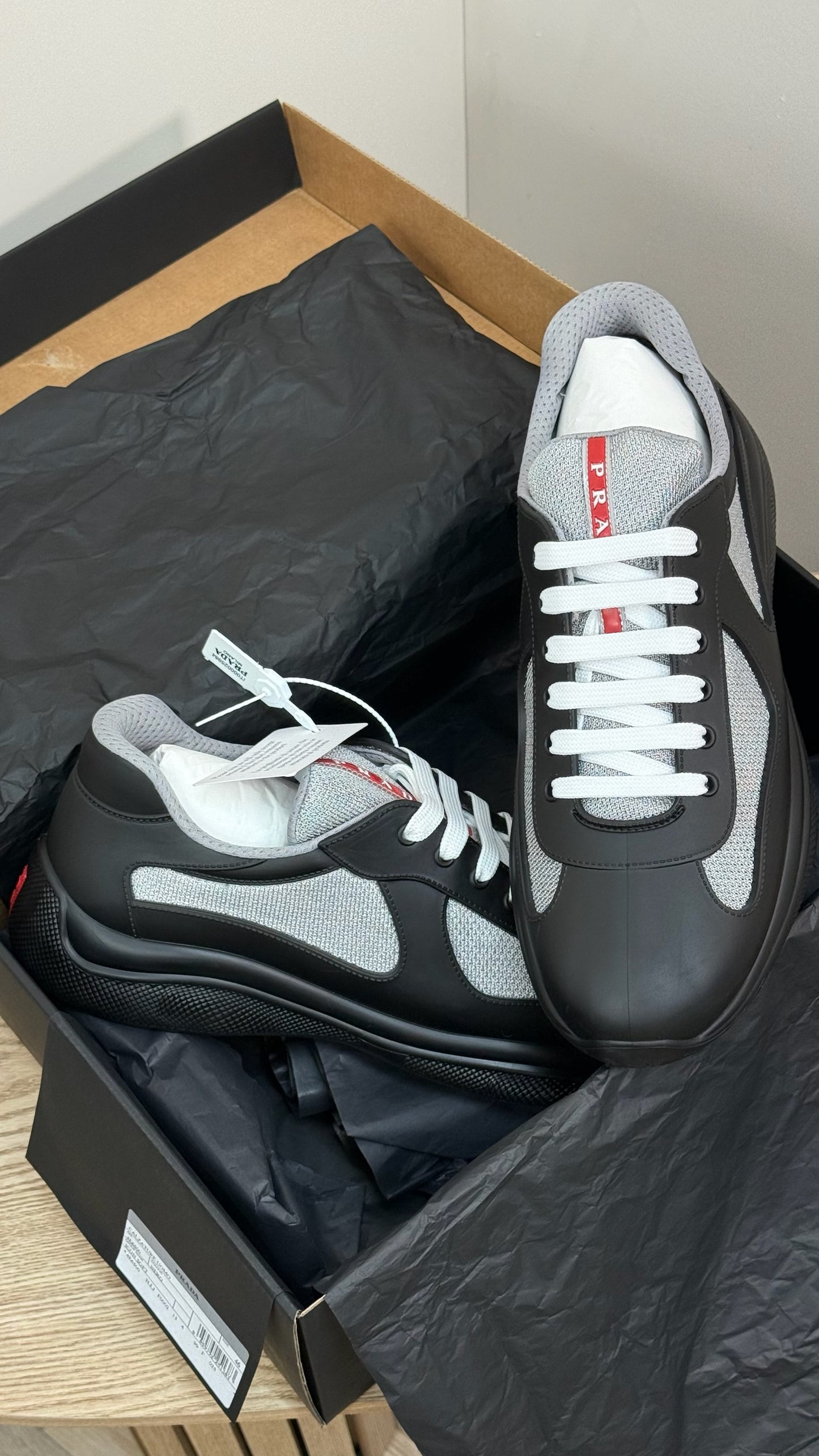 Prada America Cup Soft Rubber Trainers Brand New In Box UK 12
