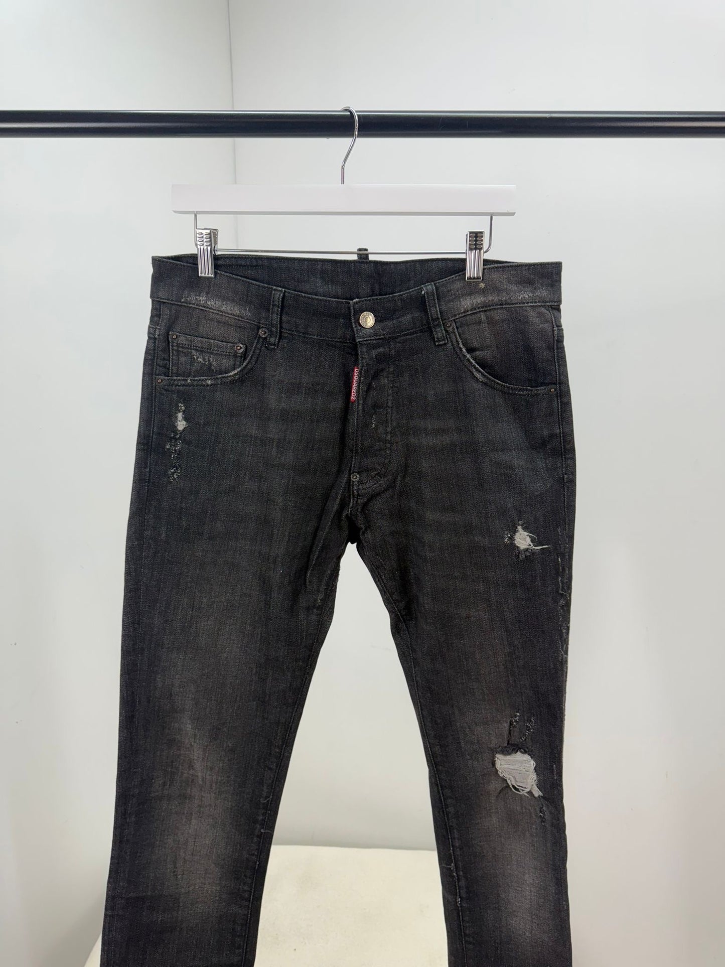 Dsquared2 Black Ripped Jeans - 50