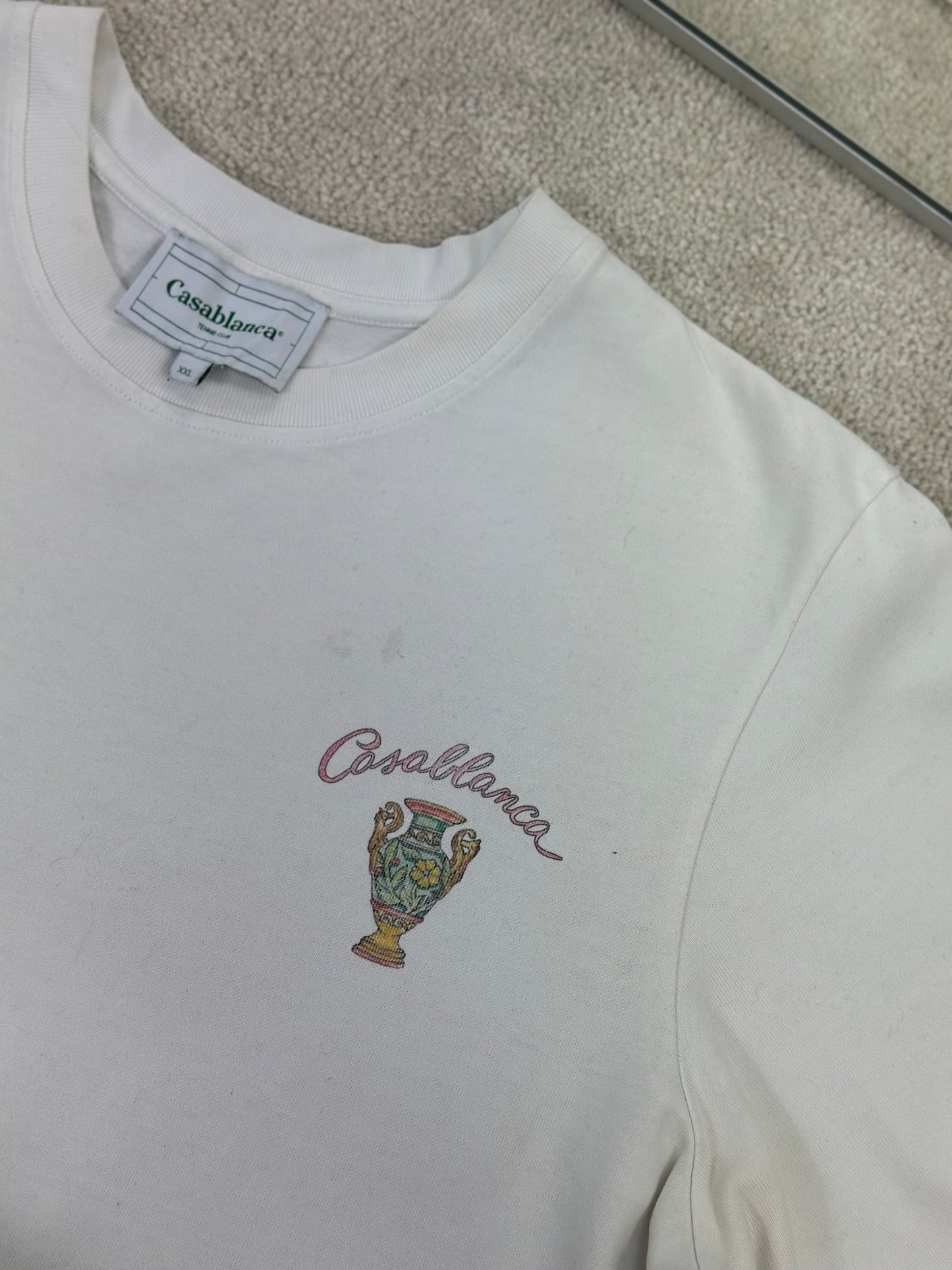 Casablanca White Ally T-Shirt - XXL