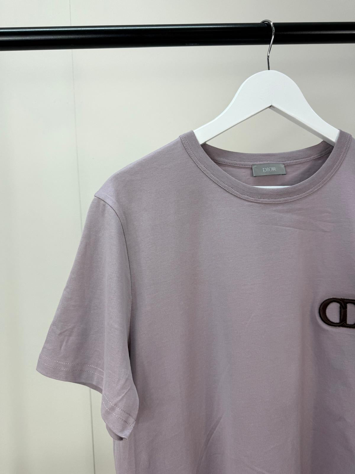 Dior Lilac CD Logo T-Shirt - Medium