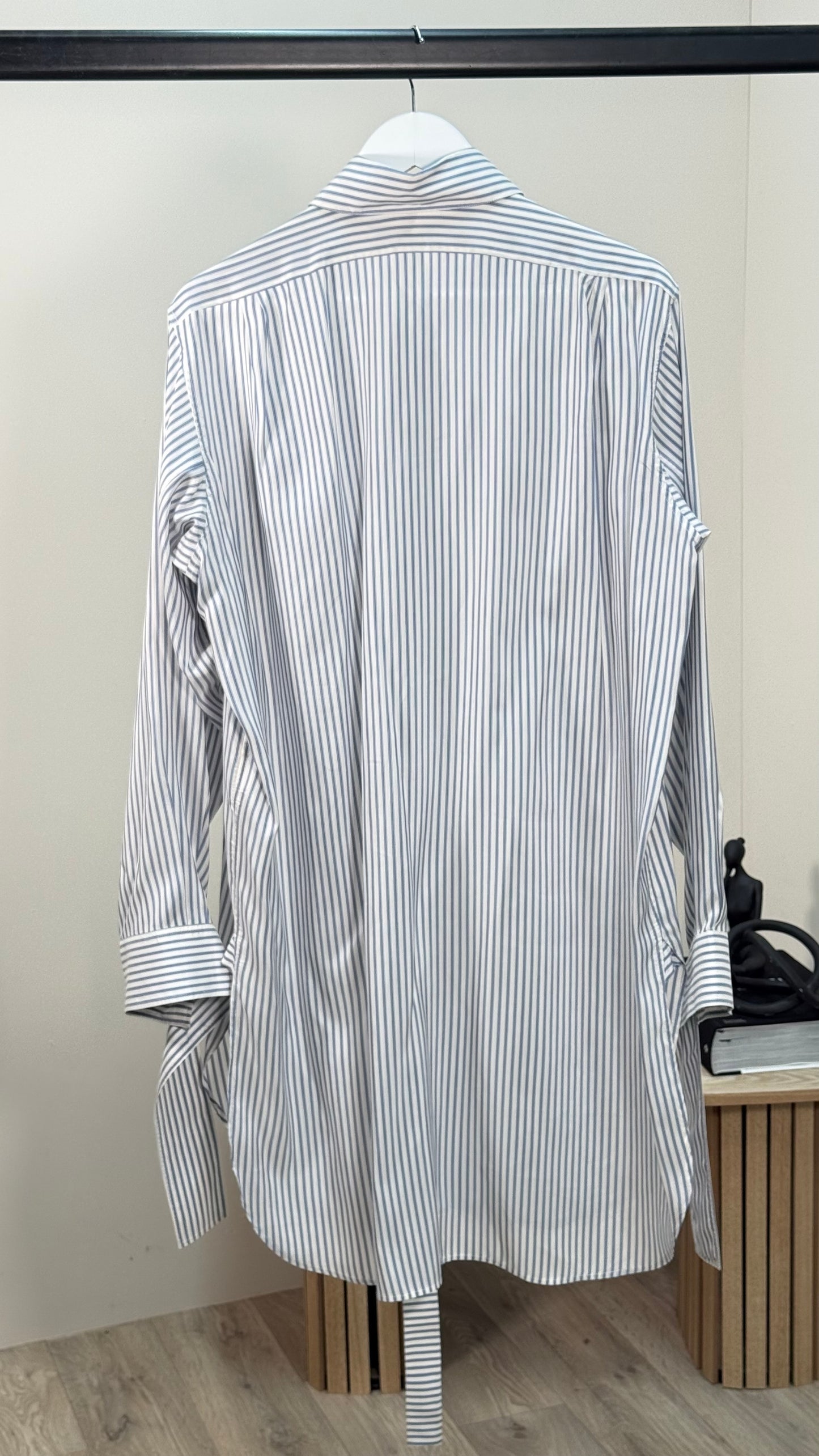 Loewe Blue White Striped Shirt - Medium