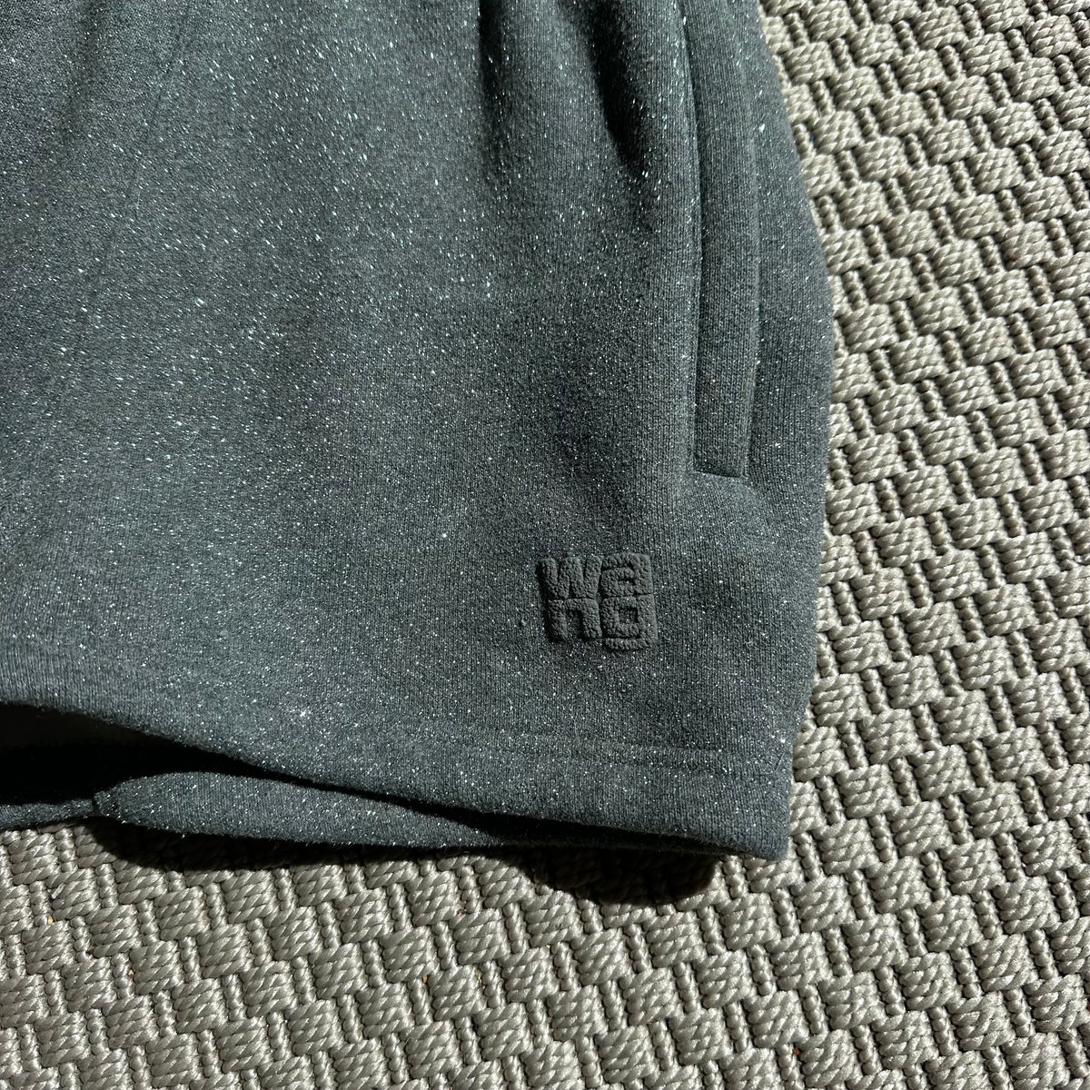 Alexander Wang Glittered Cotton-Blend Fleece Shorts - Small