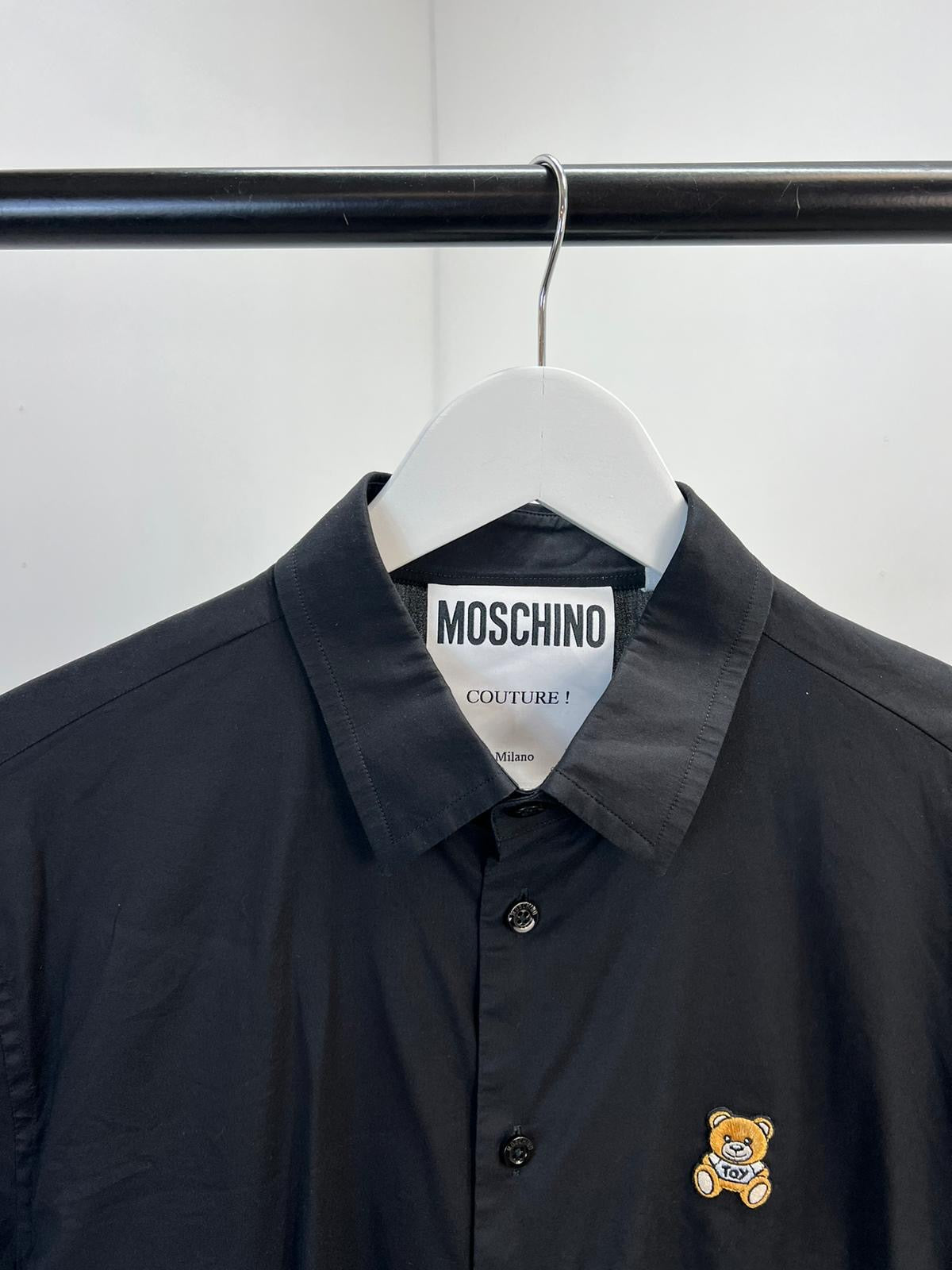 Moschino Black Toy Logo Long Sleeve Shirt (39/Medium)