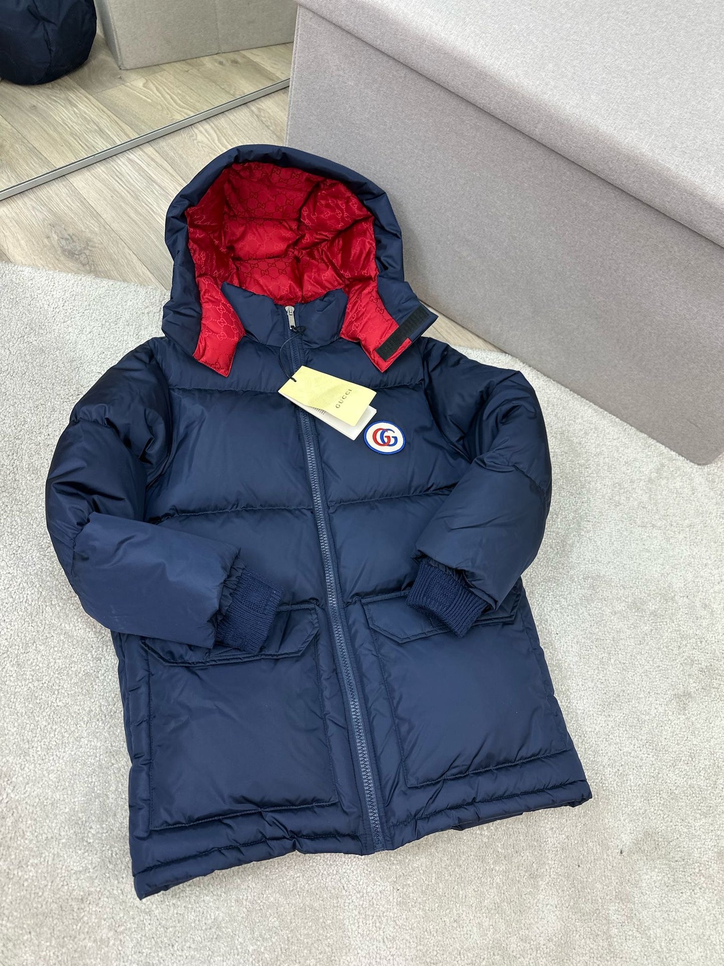 Gucci Navy GG Padded Coat - New in Tags Age 8