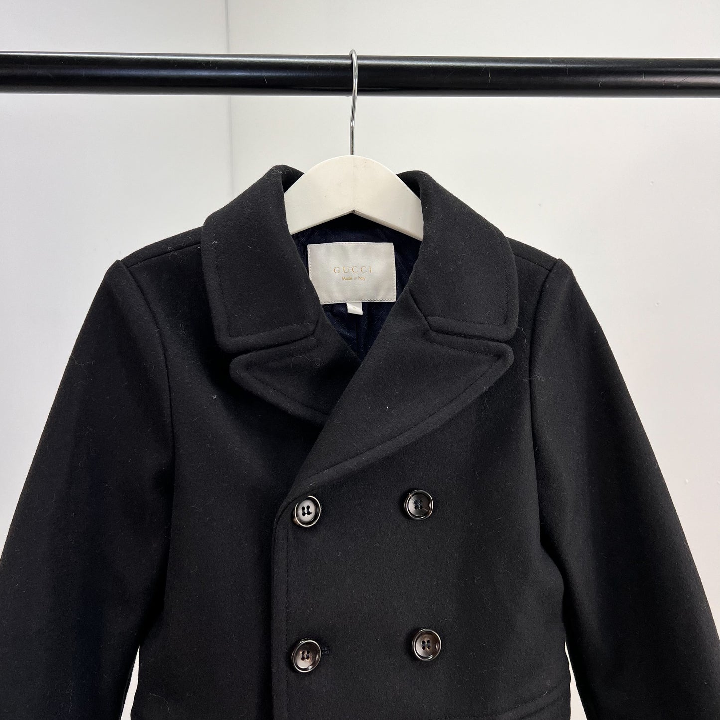 Kids Gucci Black button Up Coat - Age 5