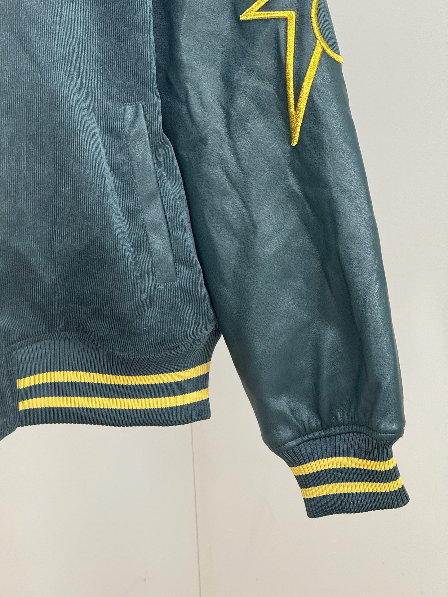 Manière De Voir MVP Green Yellow Bomber Jacket - Large