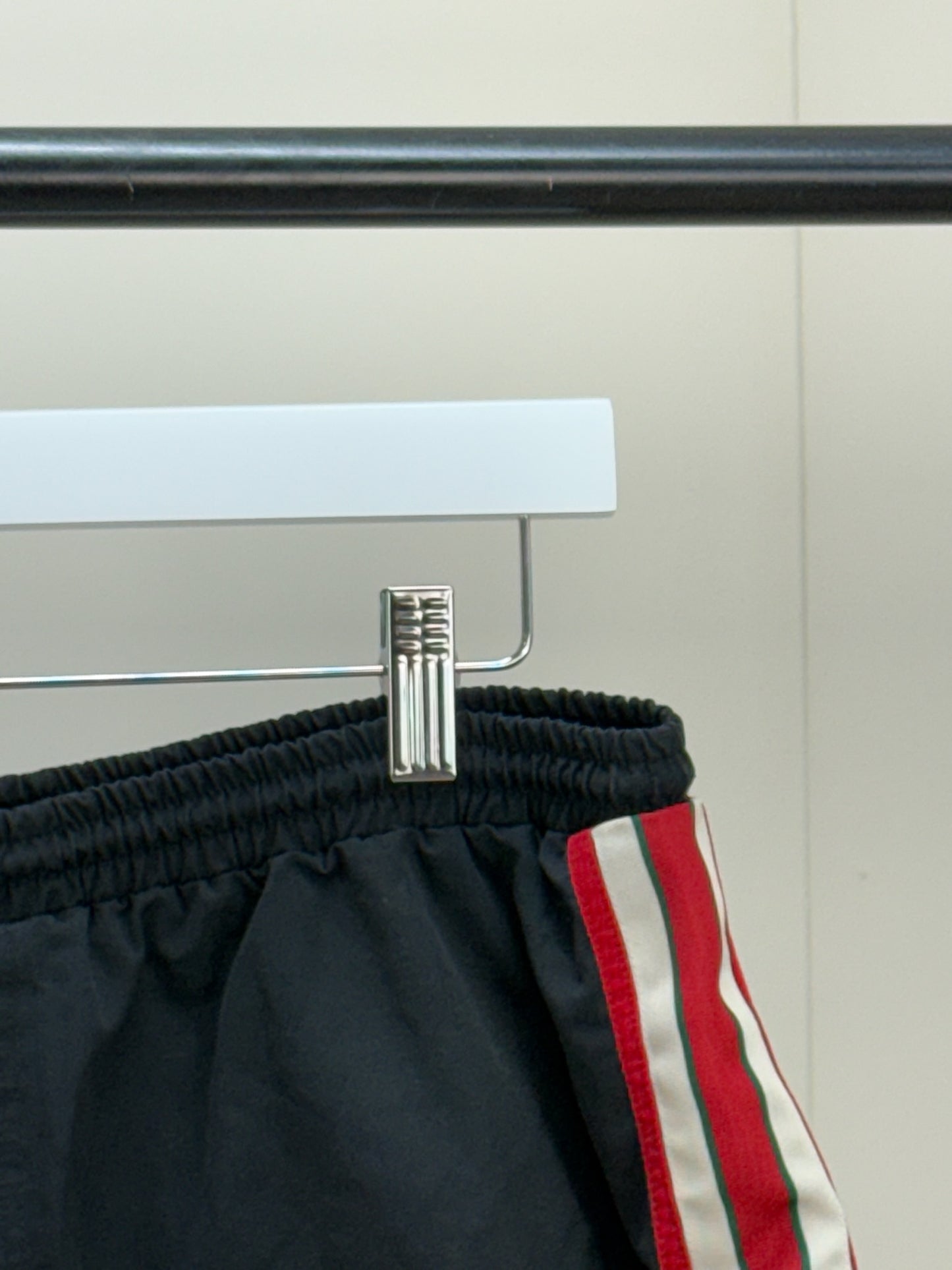 Gucci Black Logo Stripe Swimshorts - 50