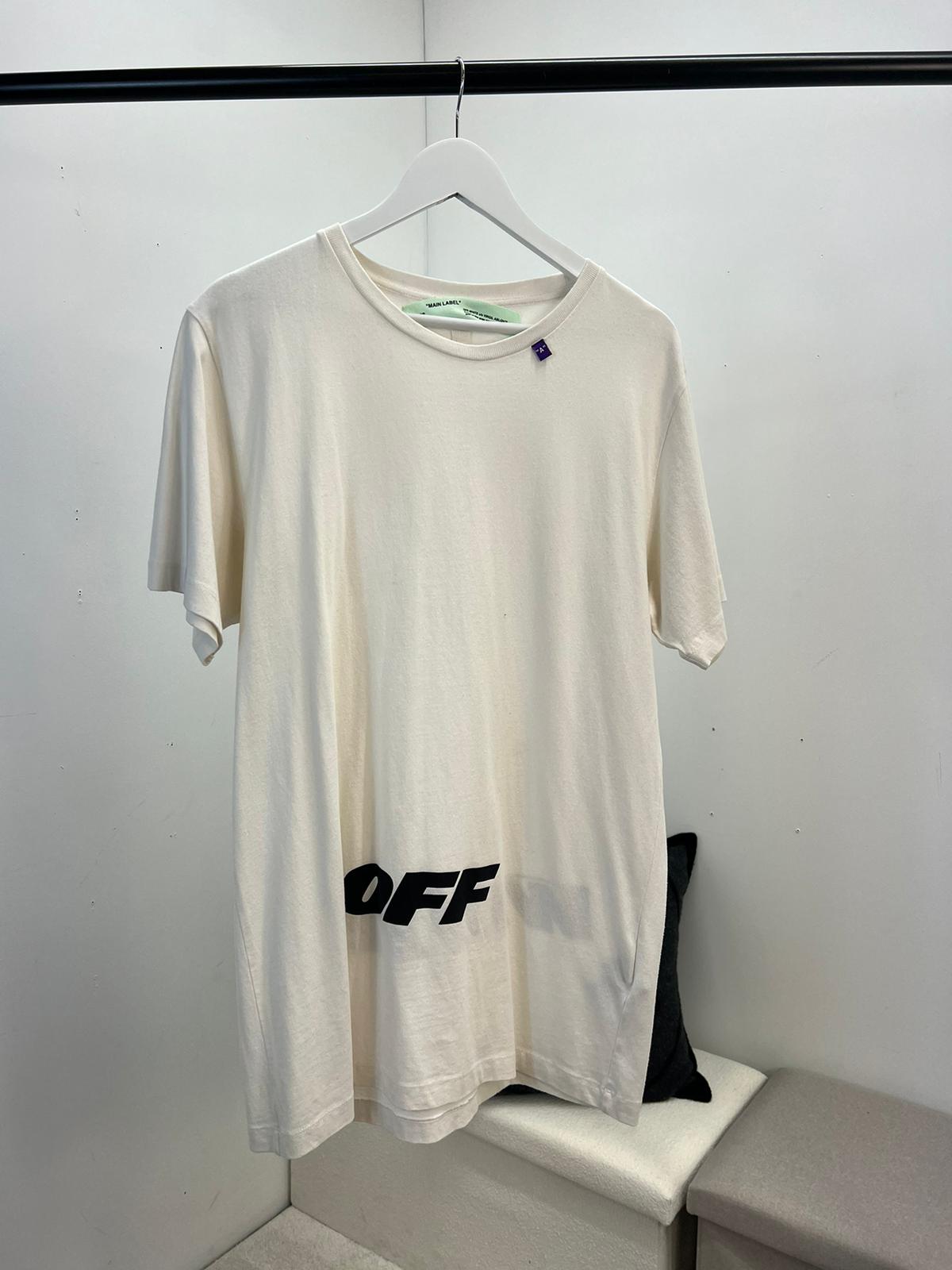 OFF-WHITE White Black Logo OFF T-Shirt - Large