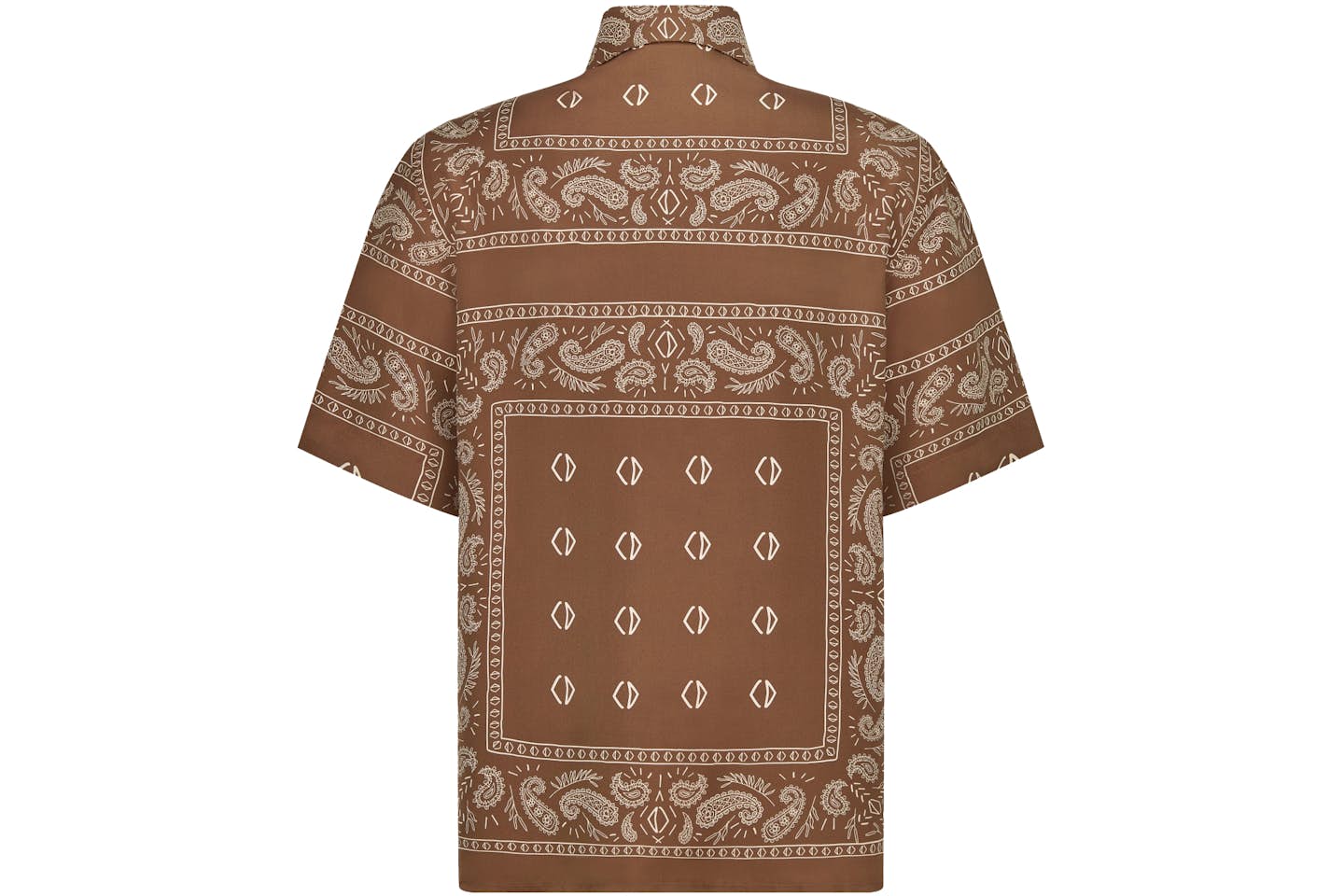 Dior x Travis Scott Brown Paisley Bandana Motif Silk Shirt – 41
