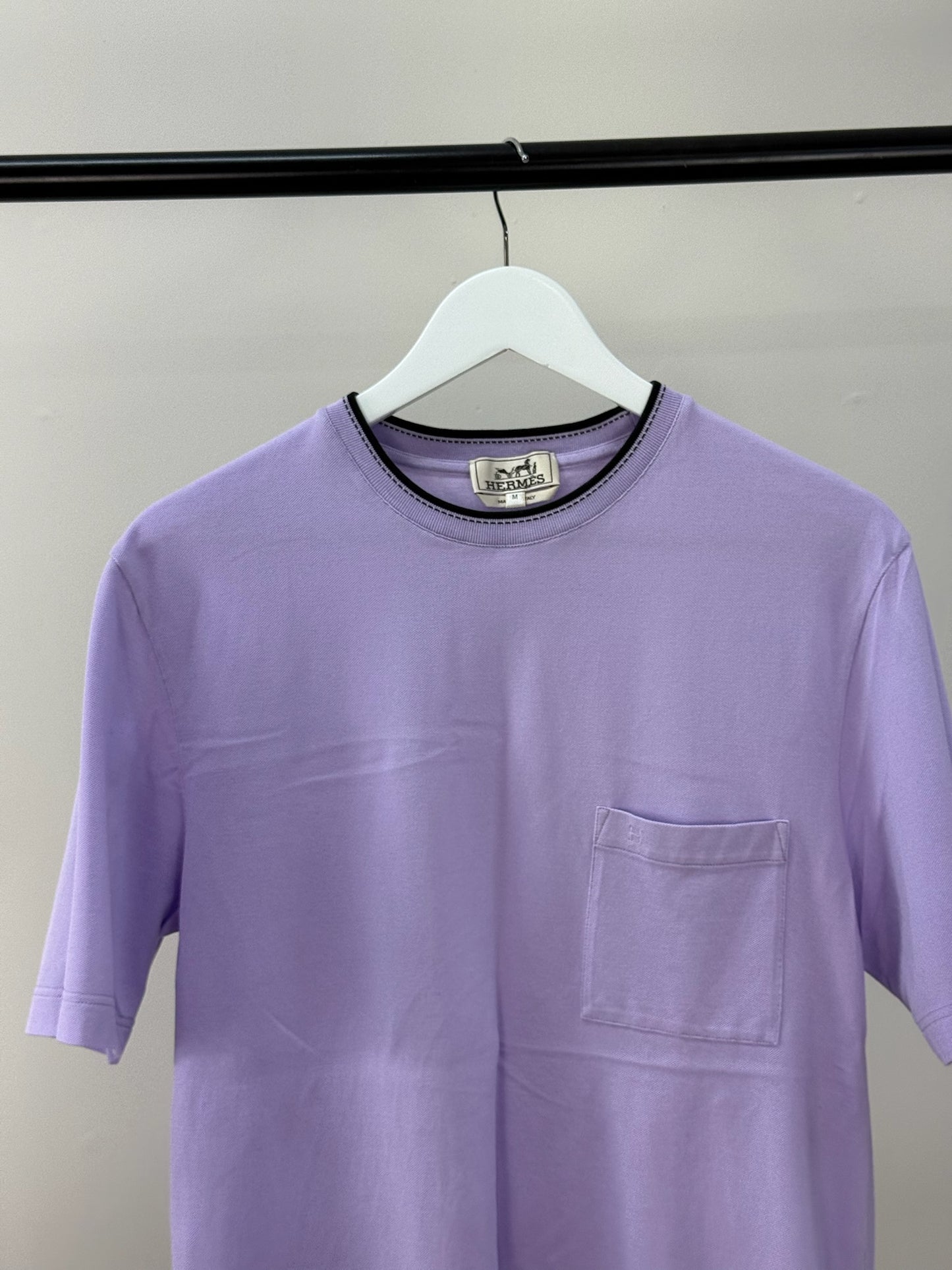 Hermes Lilac H Logo T-Shirt - medium